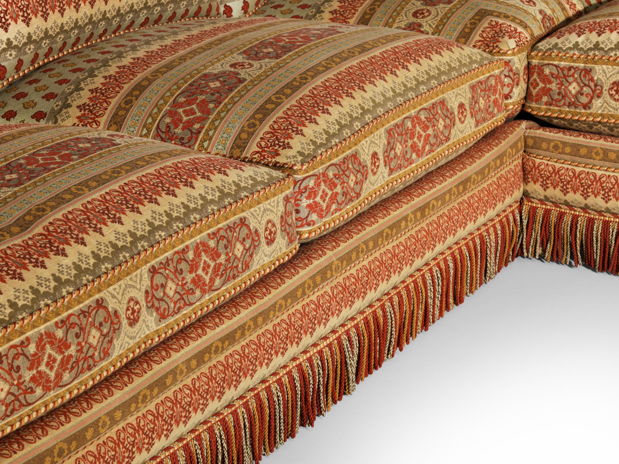 Art Deco Style Corner Sofa in Kilim Inspired Upholstery seating Morentz