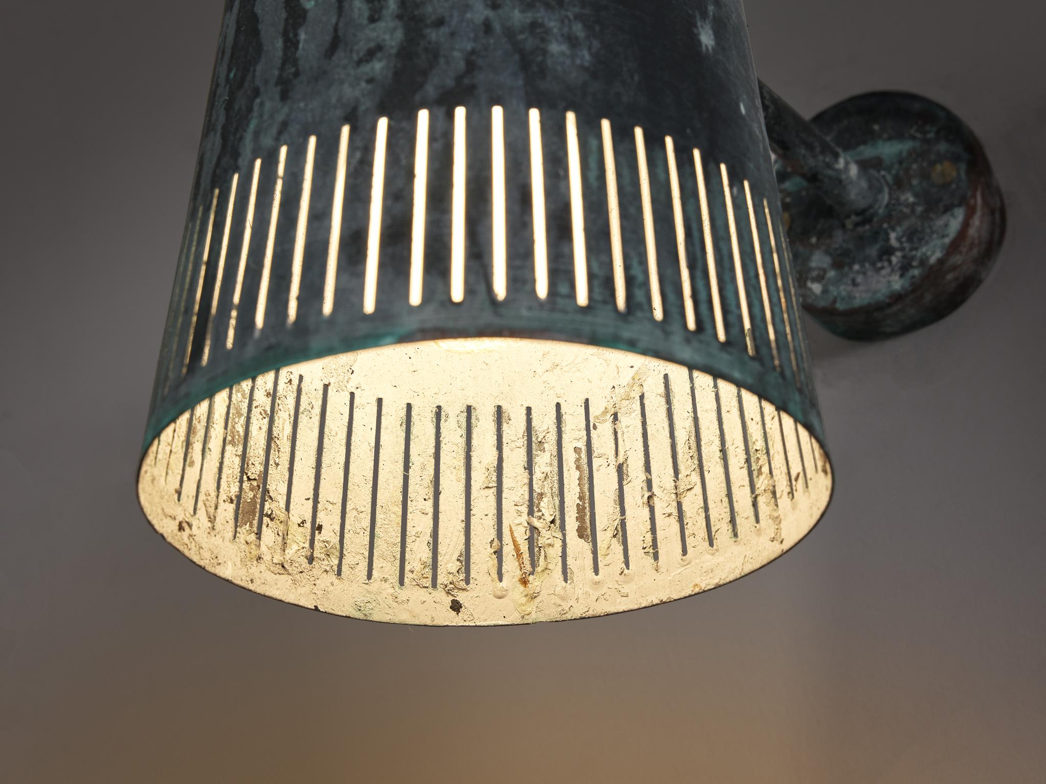 Hans Bergström for Ateljé Lyktan Wall Light in Patinated Copper lighting Morentz