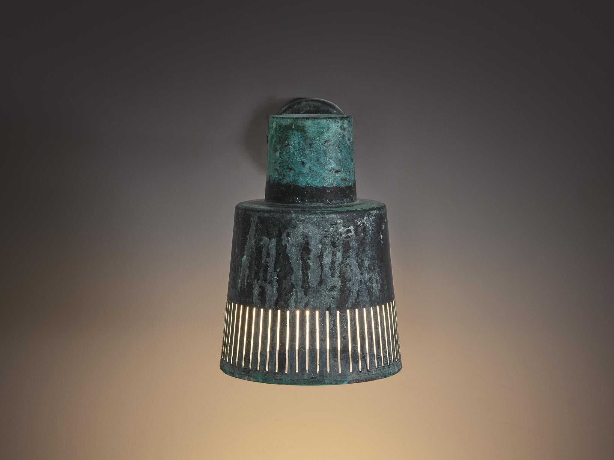 Hans Bergström for Ateljé Lyktan Wall Light in Patinated Copper lighting Morentz