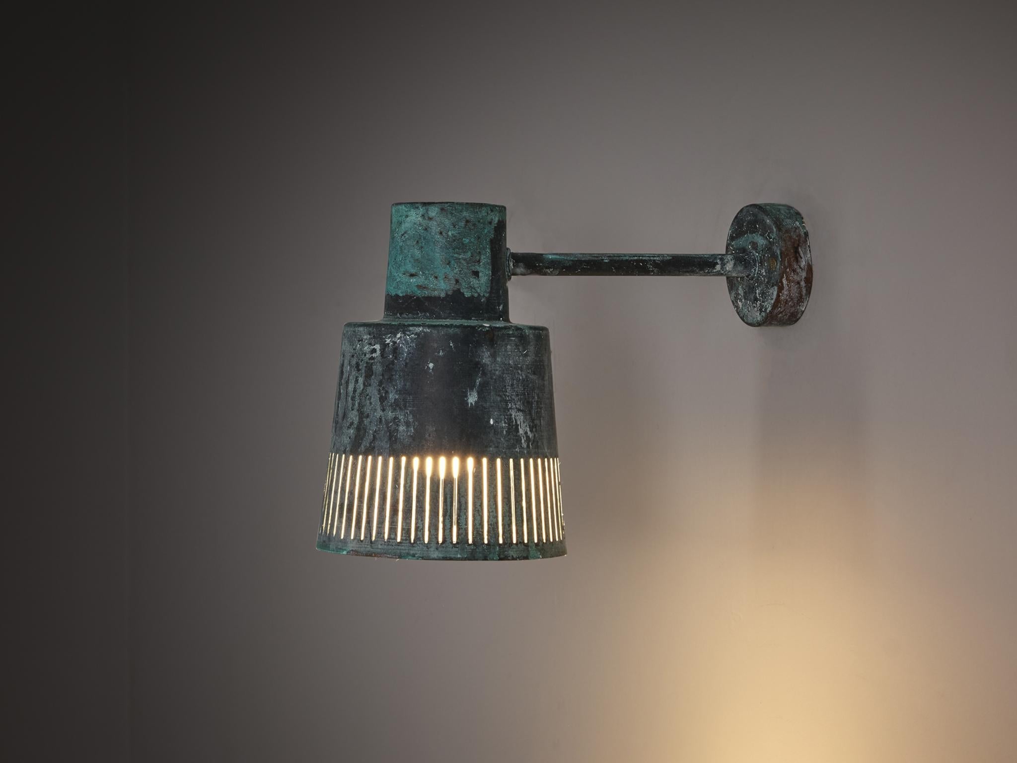 Hans Bergström for Ateljé Lyktan Wall Light in Patinated Copper lighting Morentz