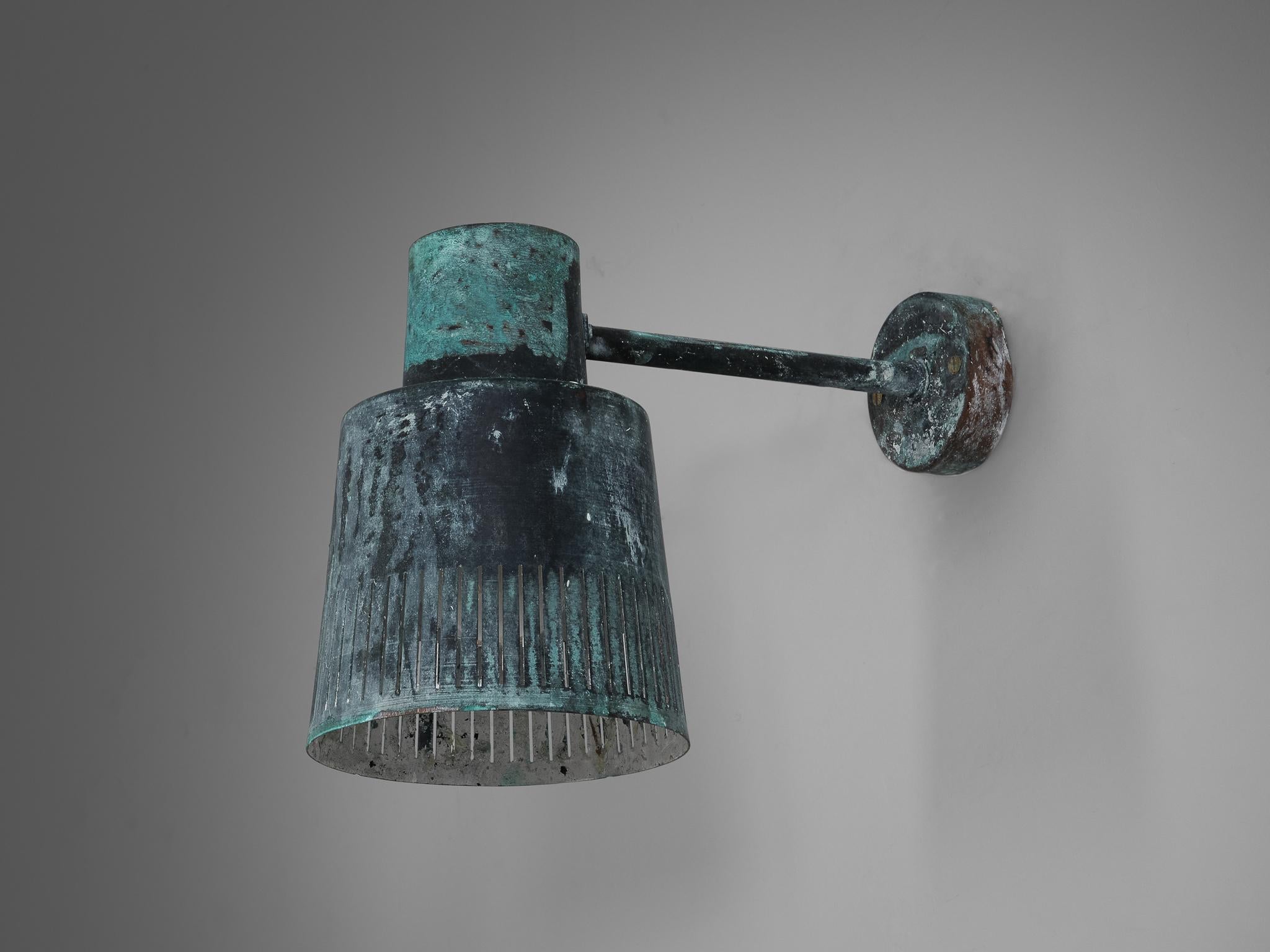 Hans Bergström for Ateljé Lyktan Wall Light in Patinated Copper lighting Morentz