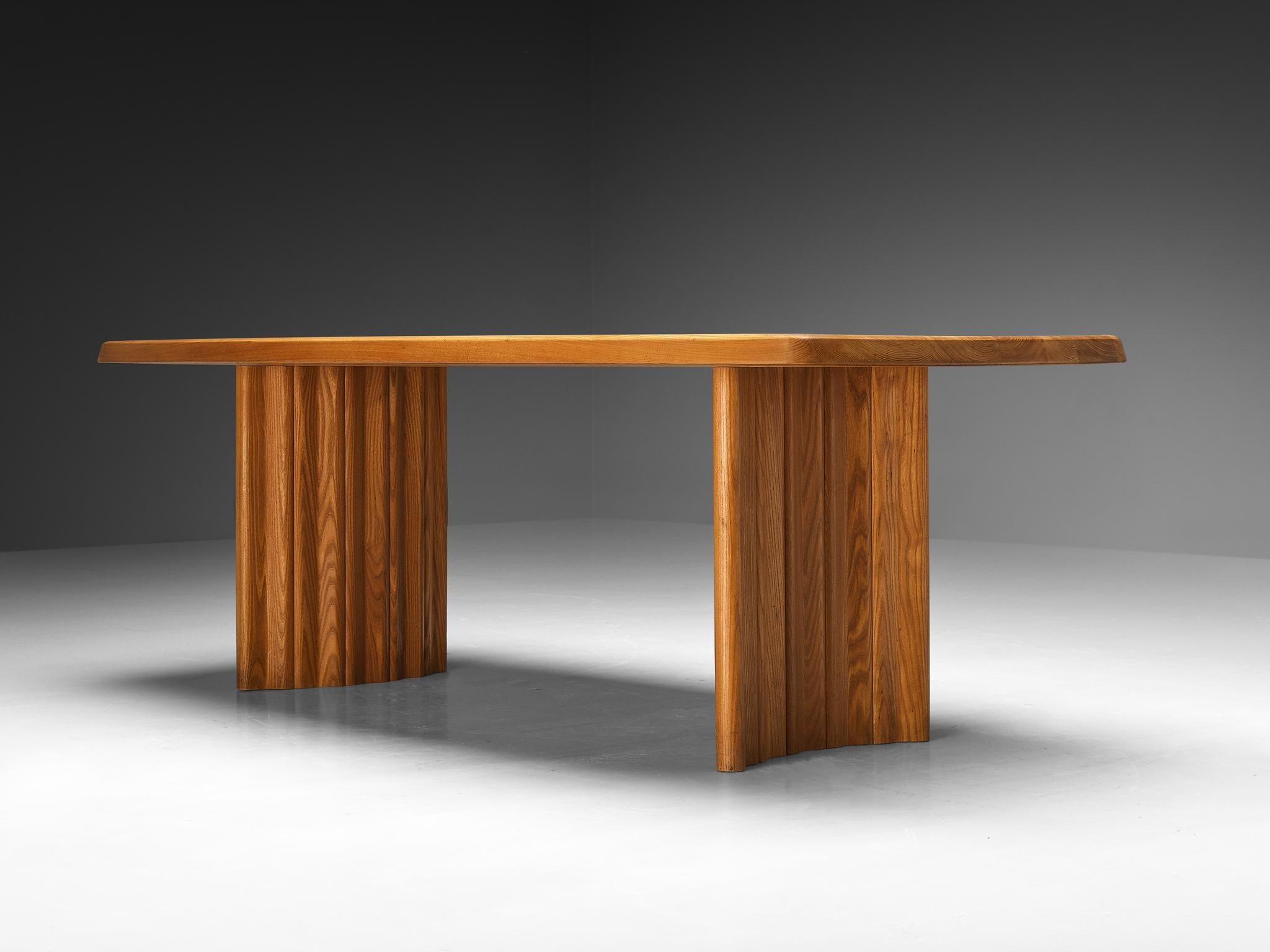 French Seltz Dining Table in Solid Elm