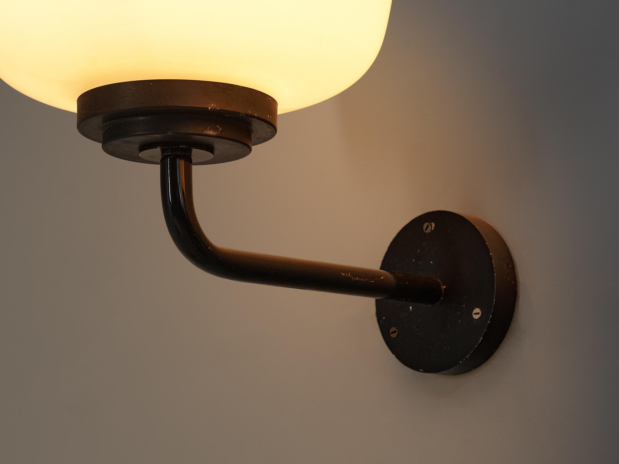 Lyfa 'Drabant' Wall Lights in White Opaque Glass and Copper lighting Morentz