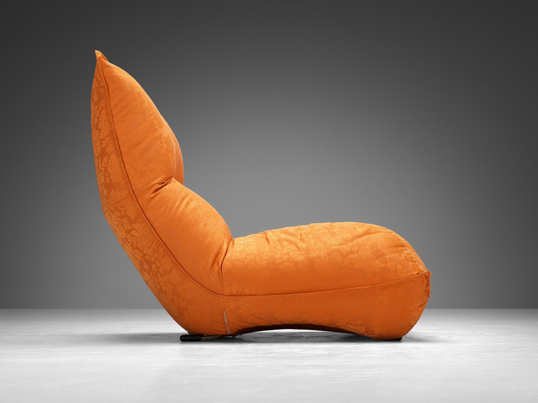 Vittorio Varo for Plan 'Zinzolo' Lounge Chair in Orange Upholstery seating Morentz