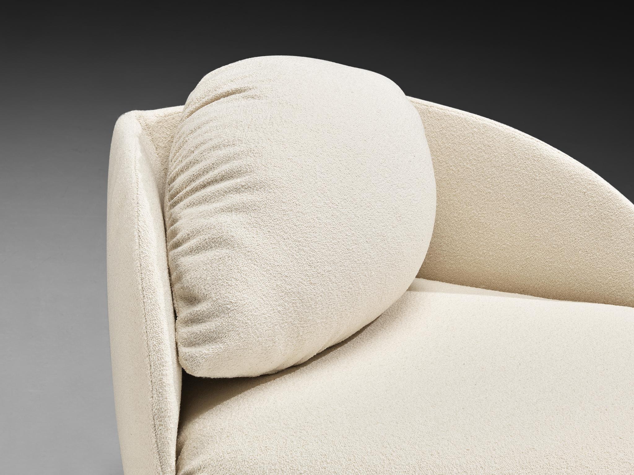 Hans Hopfer for Roche Bobois Post-Modern Lounge in Off-White Fabric seating Morentz