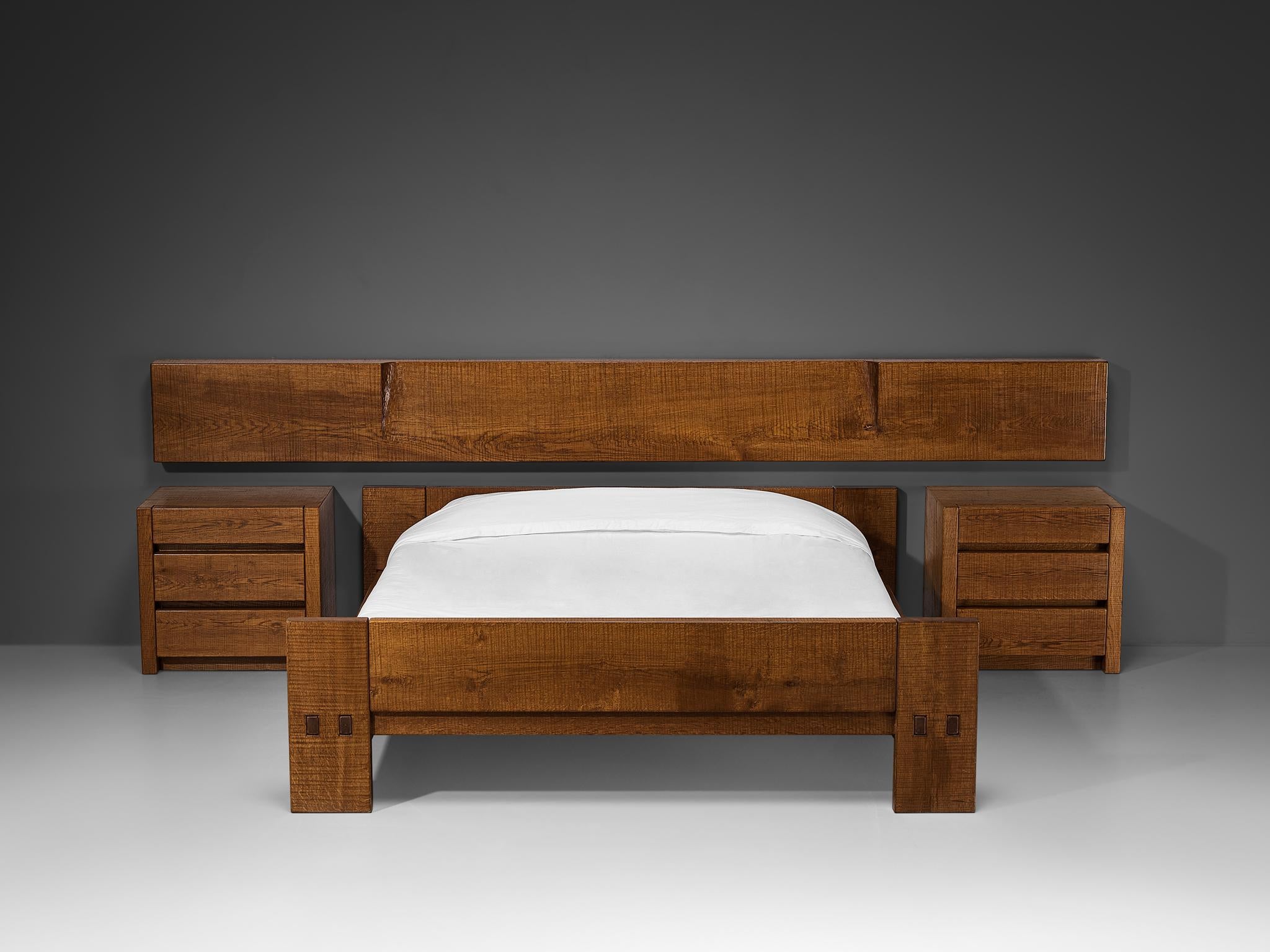 Giuseppe Rivadossi for Officina Rivadossi Bedroom Set in Oak more furniture and collectibles Morentz