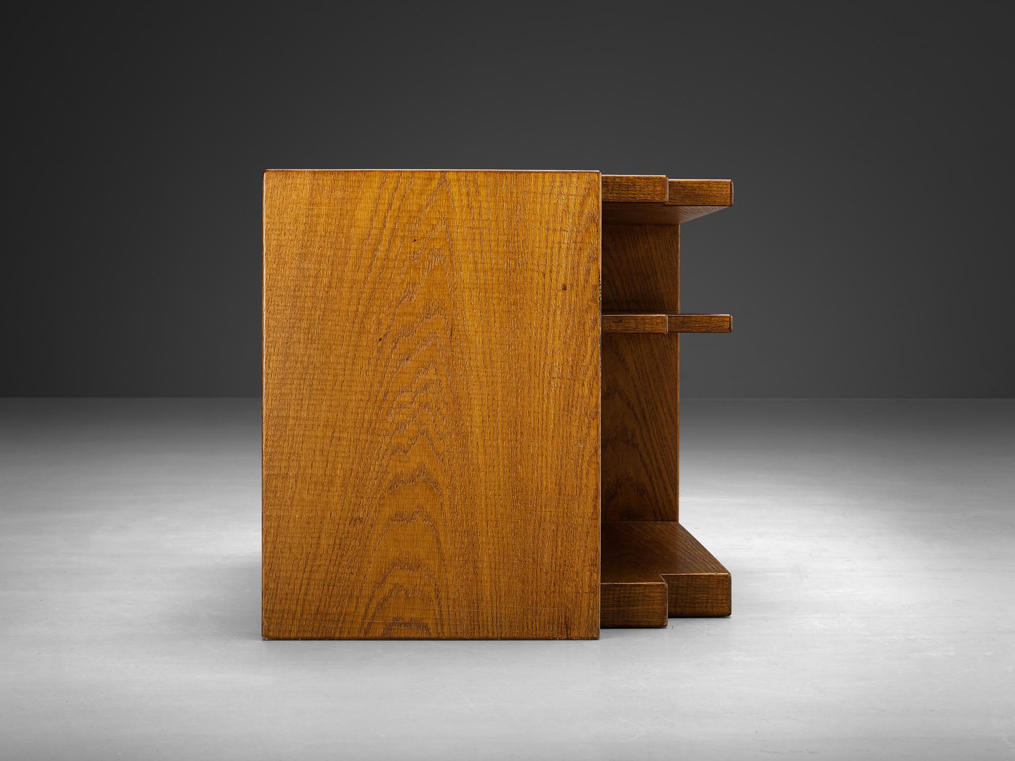 Giuseppe Rivadossi Geometric Side Table in Oak tables Morentz