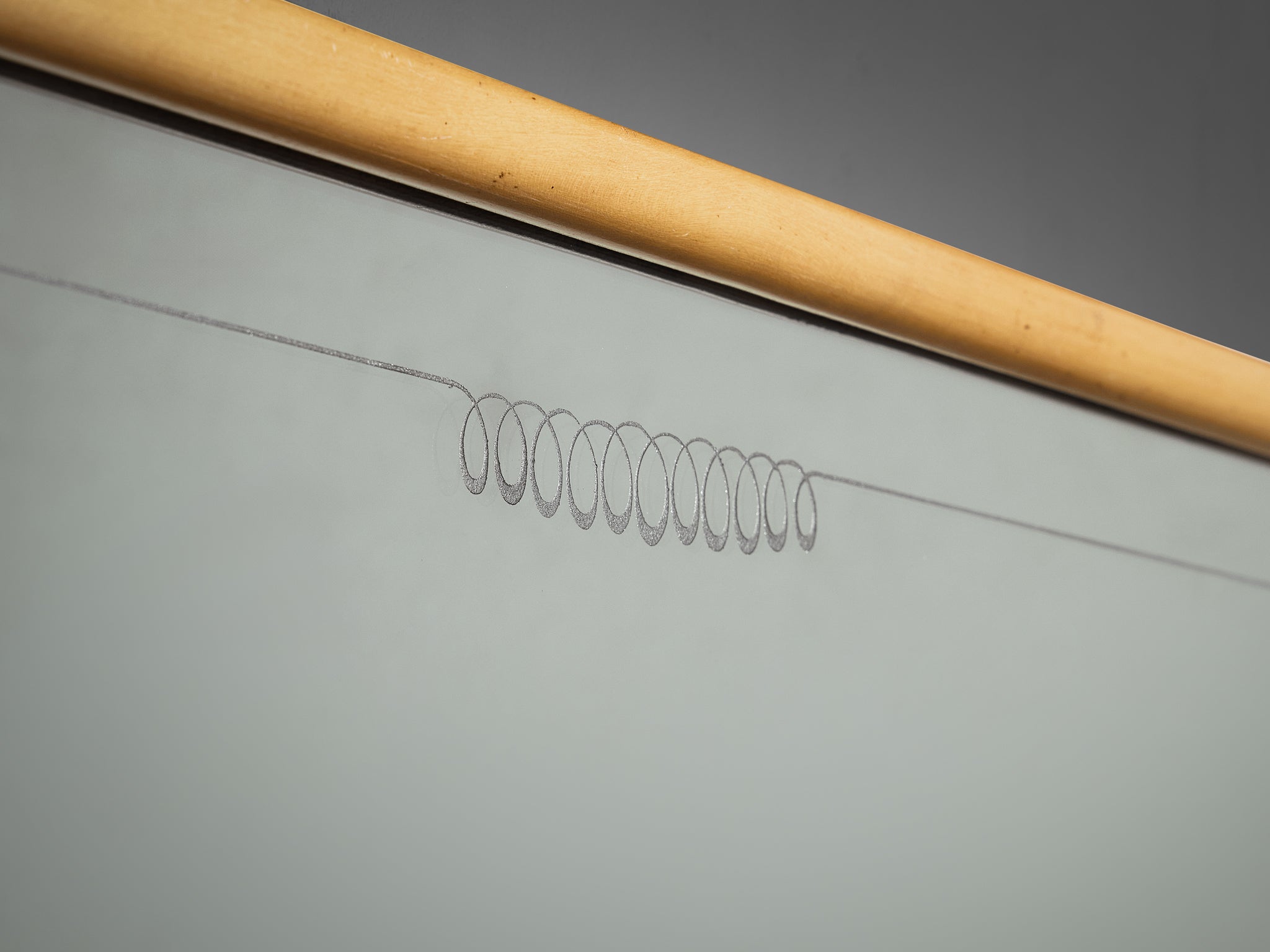 1950s Mid-Century Modern Italian Mirror with Maple Frame Mirrors Morentz