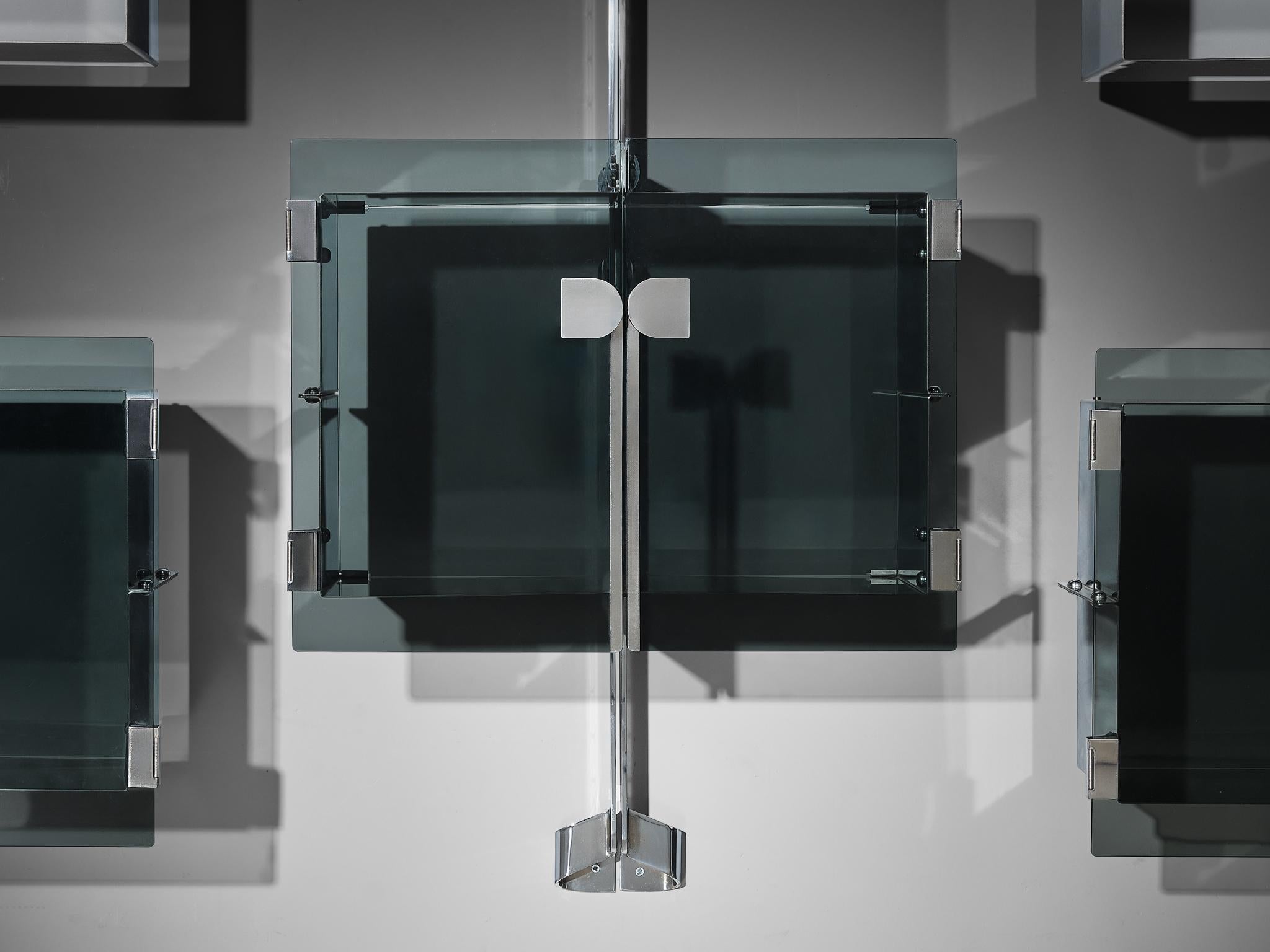 Vittorio Introini for Saporiti 'P700' Modular Wall Bookcase in Metal wall decorations Morentz