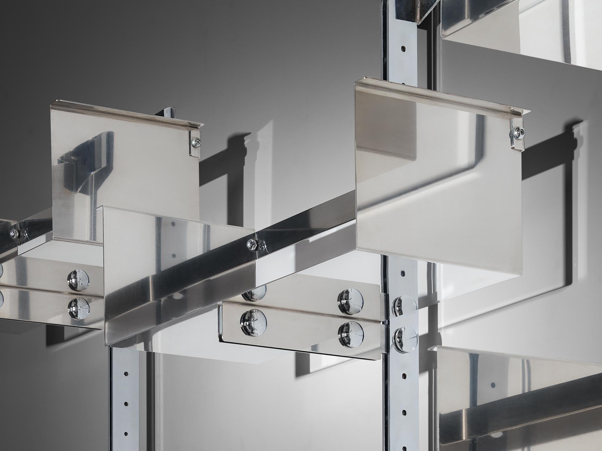 Vittorio Introini for Saporiti 'P700' Modular Wall Bookcase in Metal wall decorations Morentz