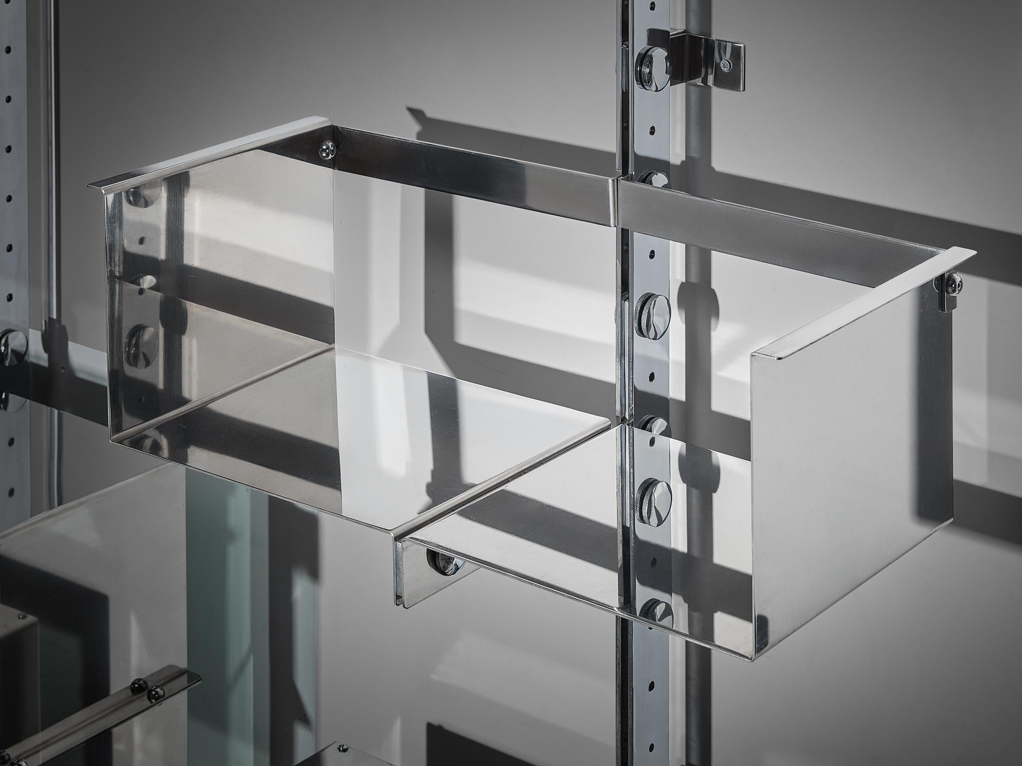 Vittorio Introini for Saporiti 'P700' Modular Wall Bookcase in Metal wall decorations Morentz