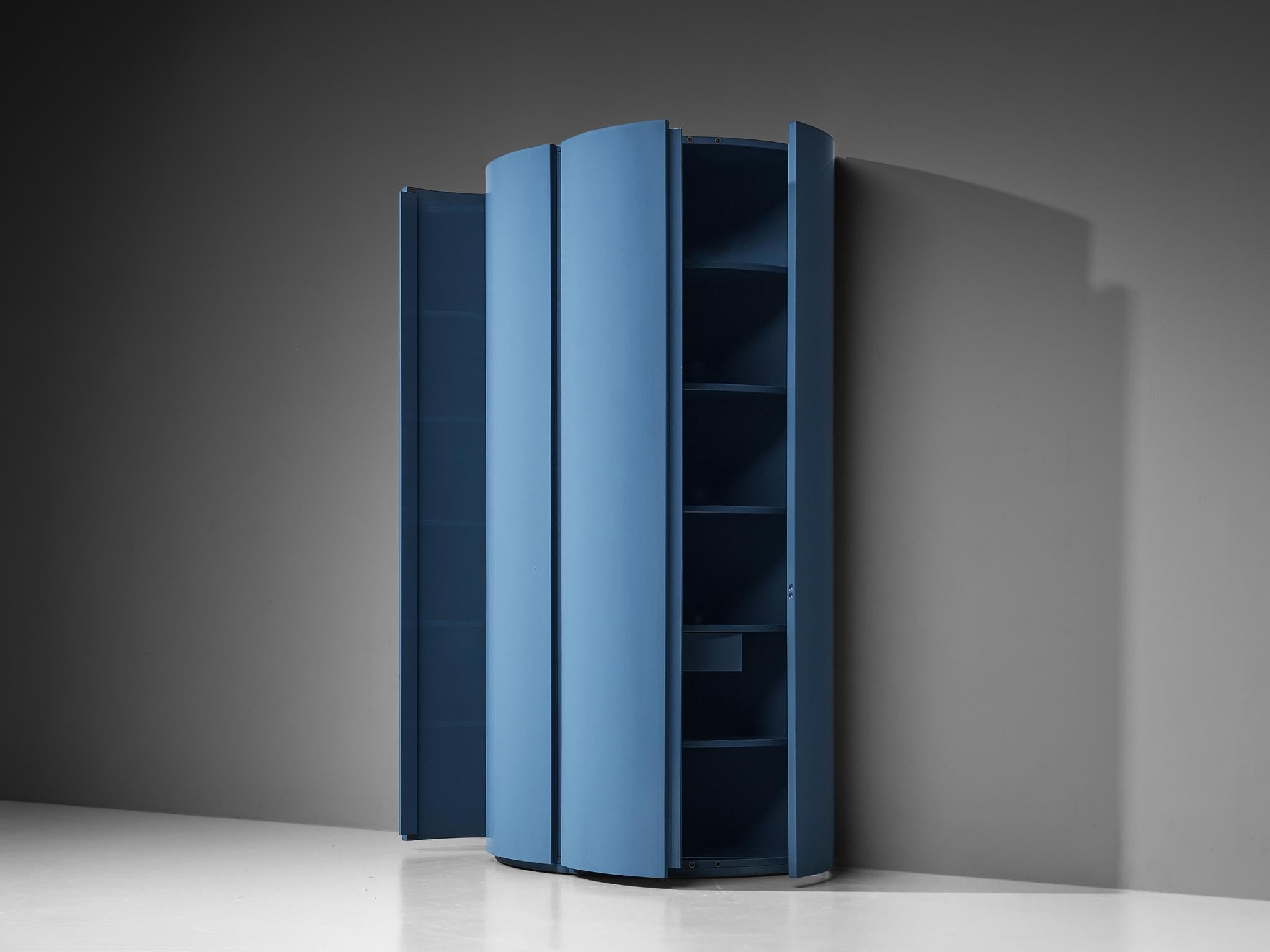 Ambrogio Tresoldi e Alberto Salvati Wardrobe Cabinet in Purple Blue Wood case pieces and storage cabinets Morentz