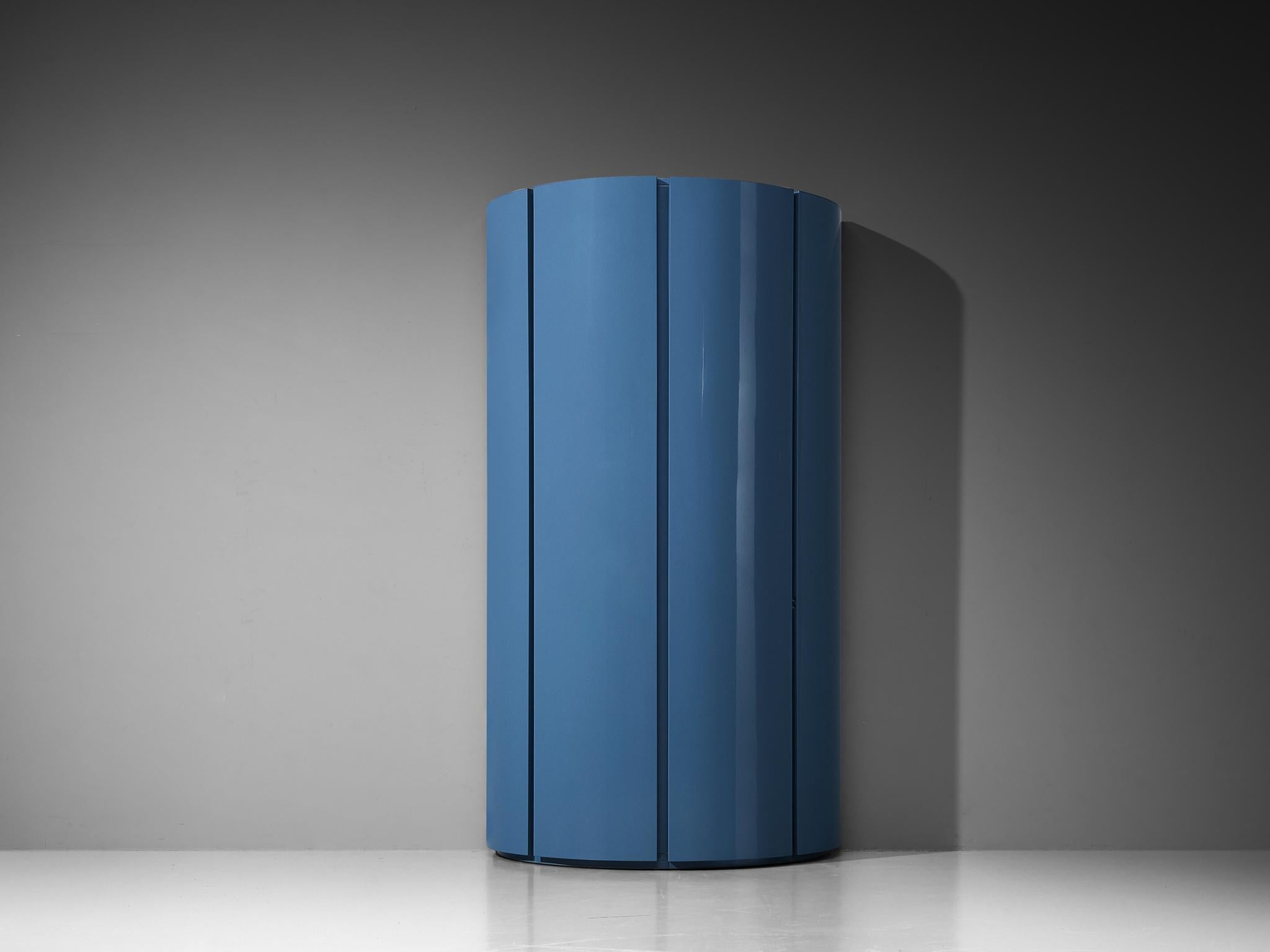 Ambrogio Tresoldi e Alberto Salvati Wardrobe Cabinet in Purple Blue Wood case pieces and storage cabinets Morentz