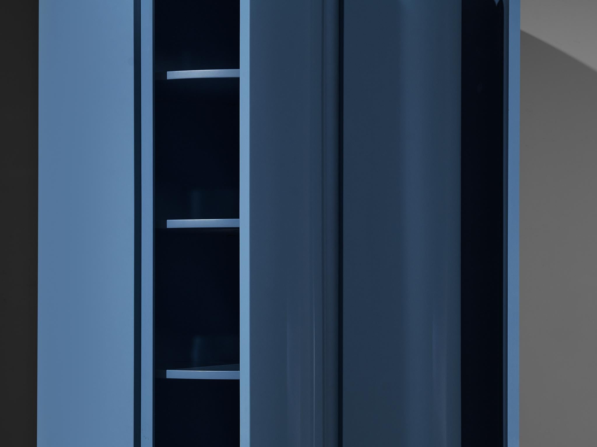 Ambrogio Tresoldi e Alberto Salvati Wardrobe Cabinet in Purple Blue Wood case pieces and storage cabinets Morentz