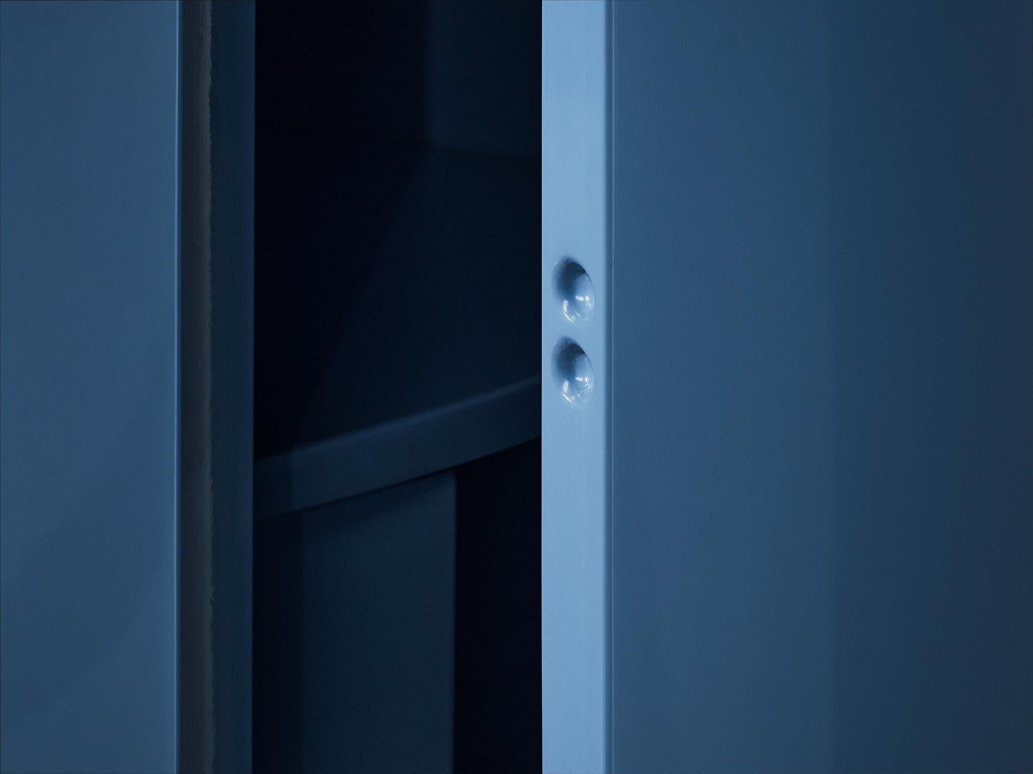 Ambrogio Tresoldi e Alberto Salvati Wardrobe Cabinet in Purple Blue Wood case pieces and storage cabinets Morentz