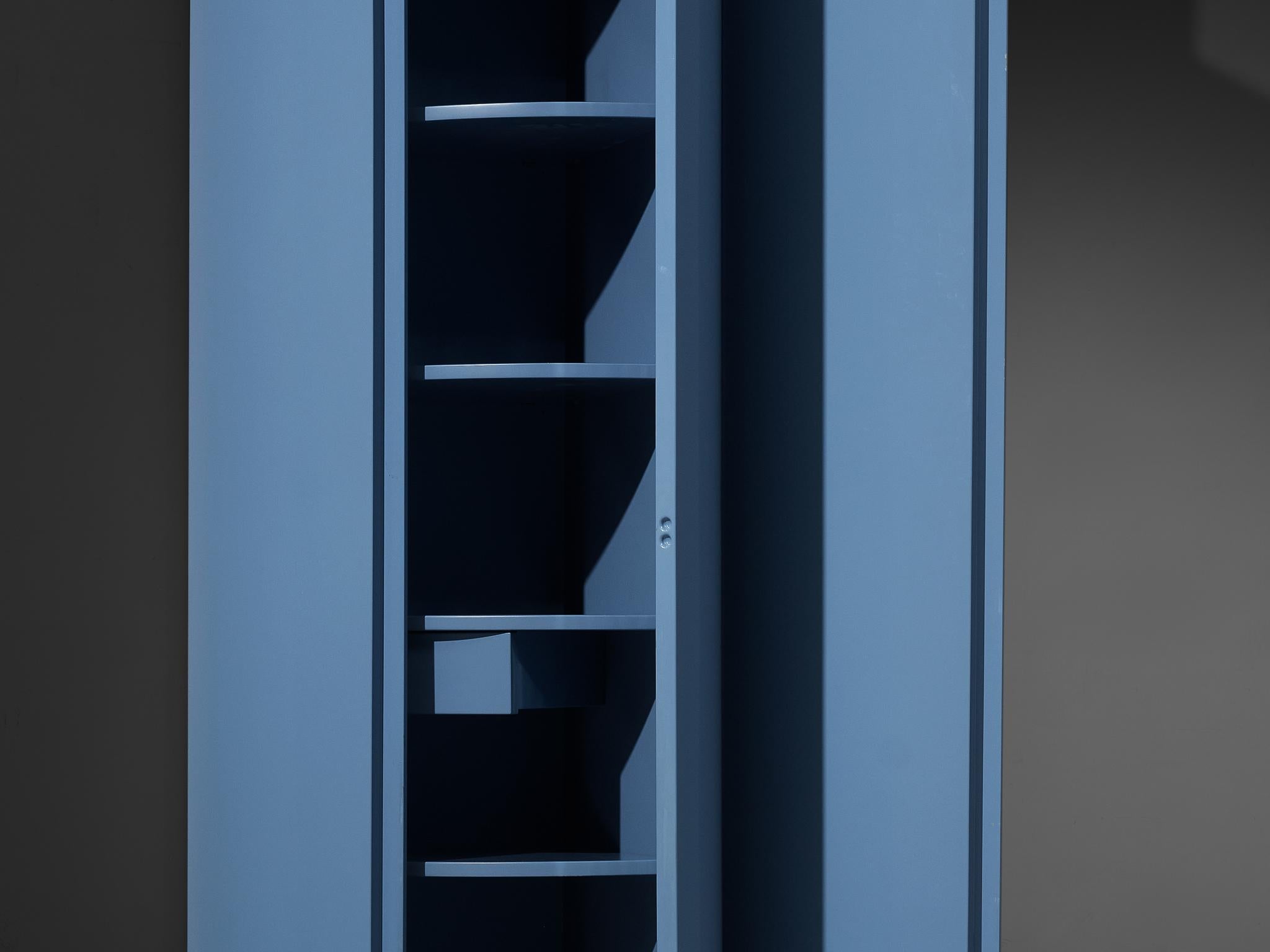 Ambrogio Tresoldi e Alberto Salvati Wardrobe Cabinet in Purple Blue Wood case pieces and storage cabinets Morentz