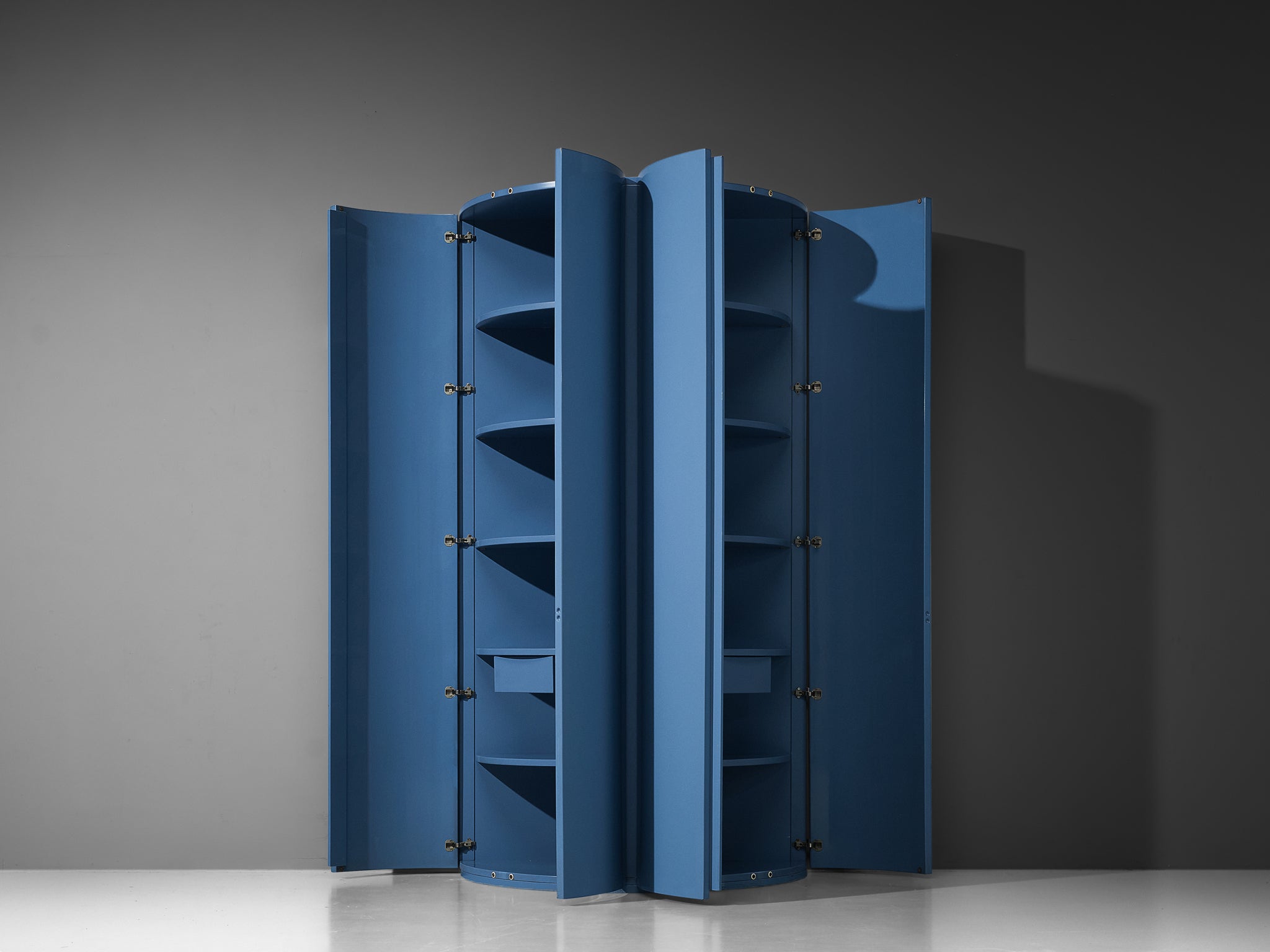 Ambrogio Tresoldi e Alberto Salvati Wardrobe Cabinet Purple Blue Lacquered Wood Case pieces and storage cabinets Morentz