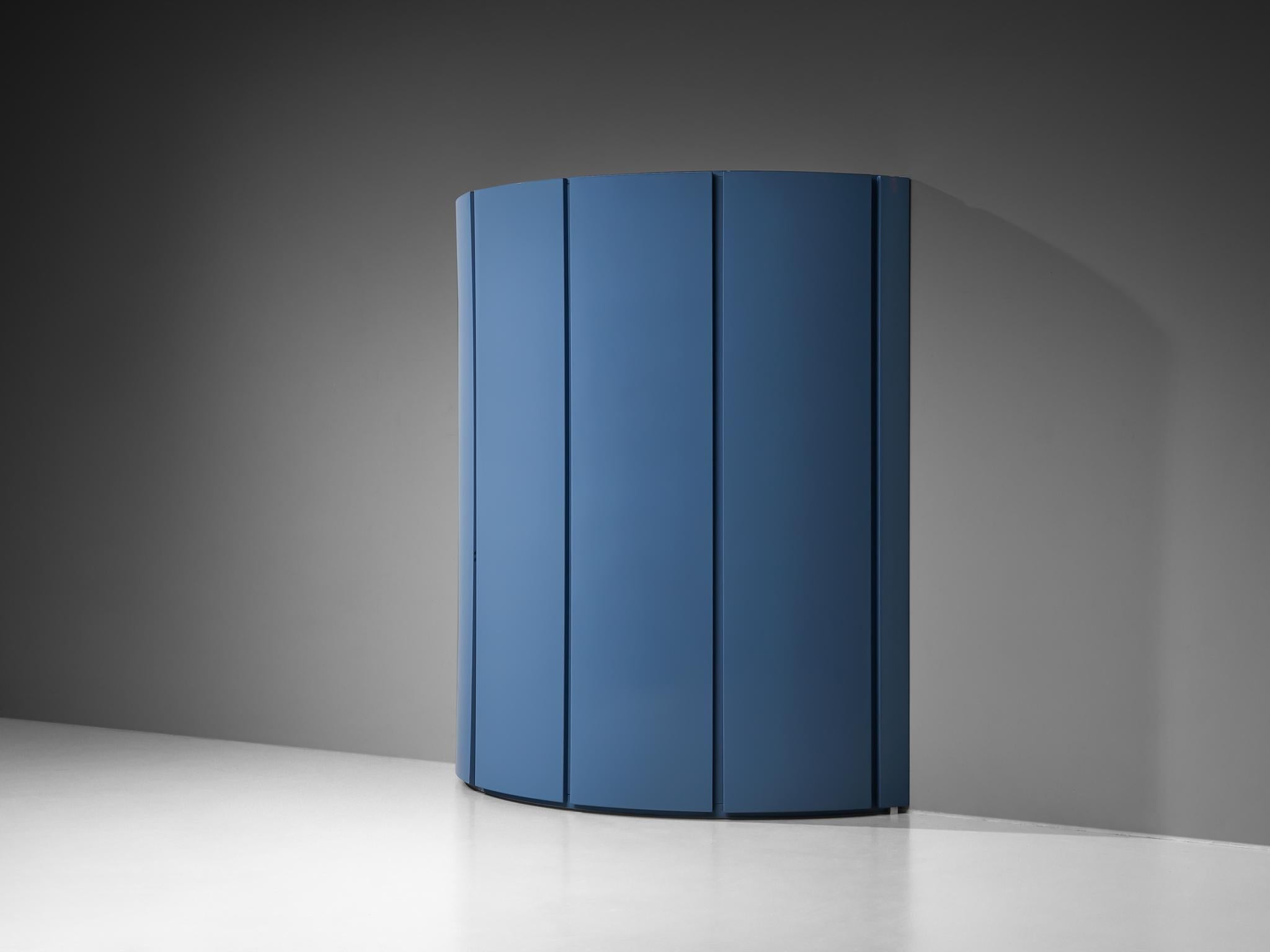 Ambrogio Tresoldi e Alberto Salvati Wardrobe Cabinet in Purple Blue Wood case pieces and storage cabinets Morentz