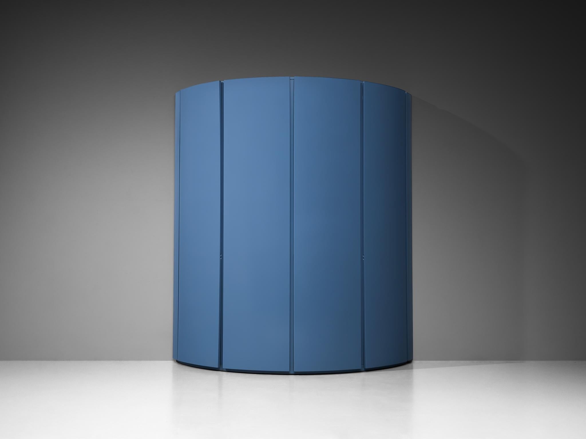 Ambrogio Tresoldi e Alberto Salvati Wardrobe Cabinet in Purple Blue Wood case pieces and storage cabinets Morentz