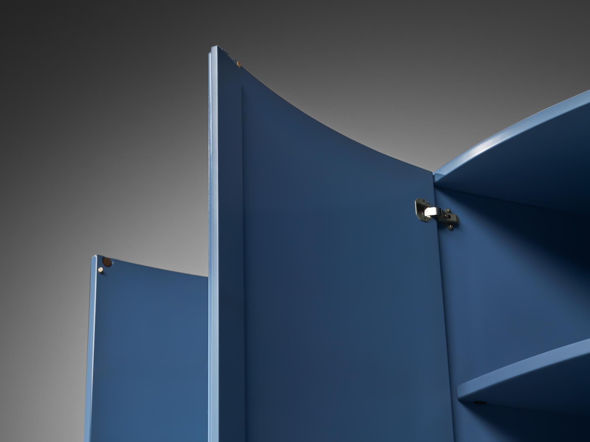 Ambrogio Tresoldi e Alberto Salvati Wardrobe Cabinet in Purple Blue Wood case pieces and storage cabinets Morentz