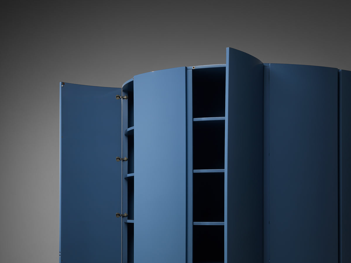 Ambrogio Tresoldi e Alberto Salvati Wardrobe Cabinet in Purple Blue Wood Case pieces and storage cabinets Morentz