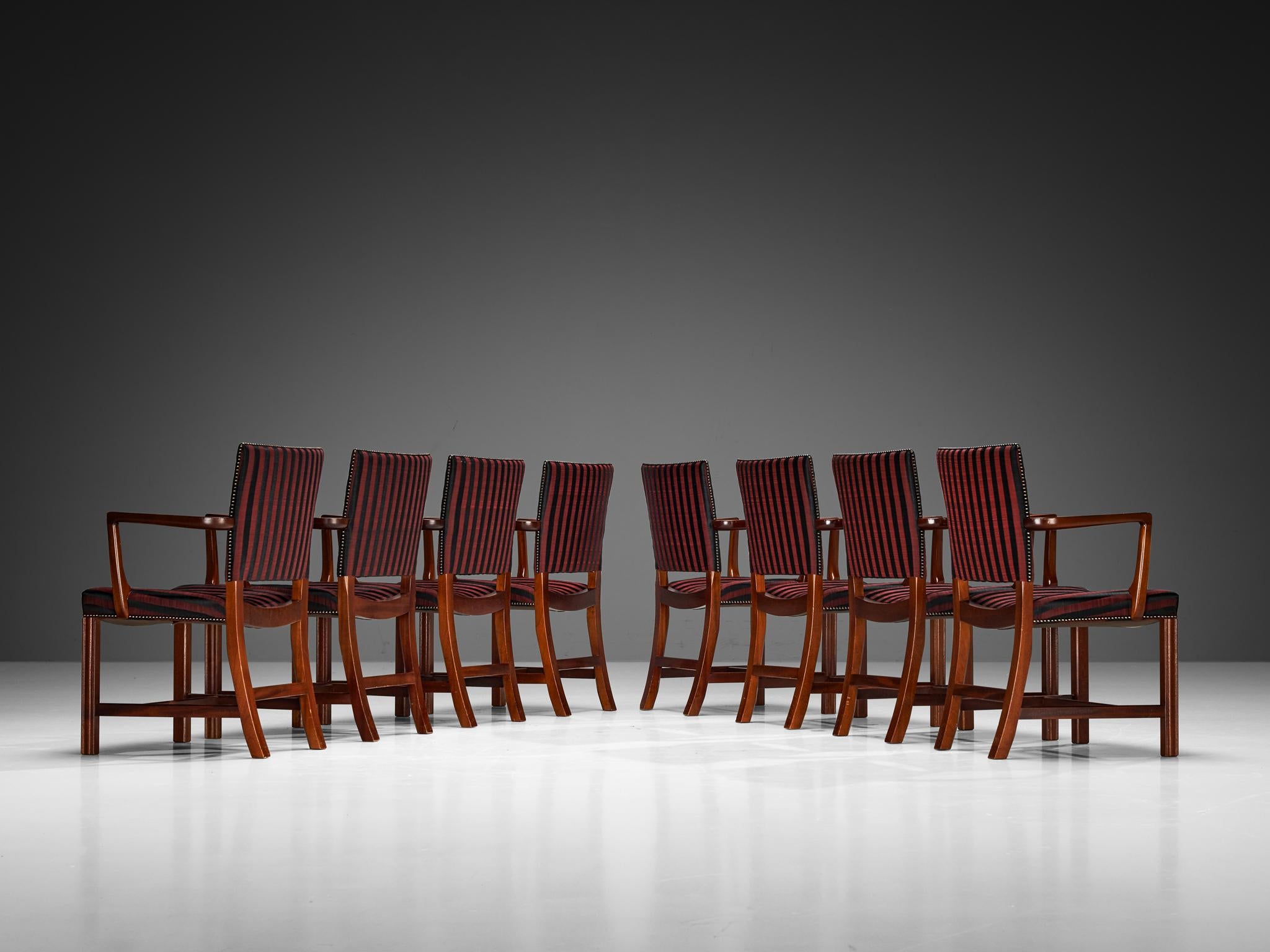 Kaare Klint for Rud. Rasmussens Snedkerier Set of Eight 3758A Dining Chairs seating Morentz