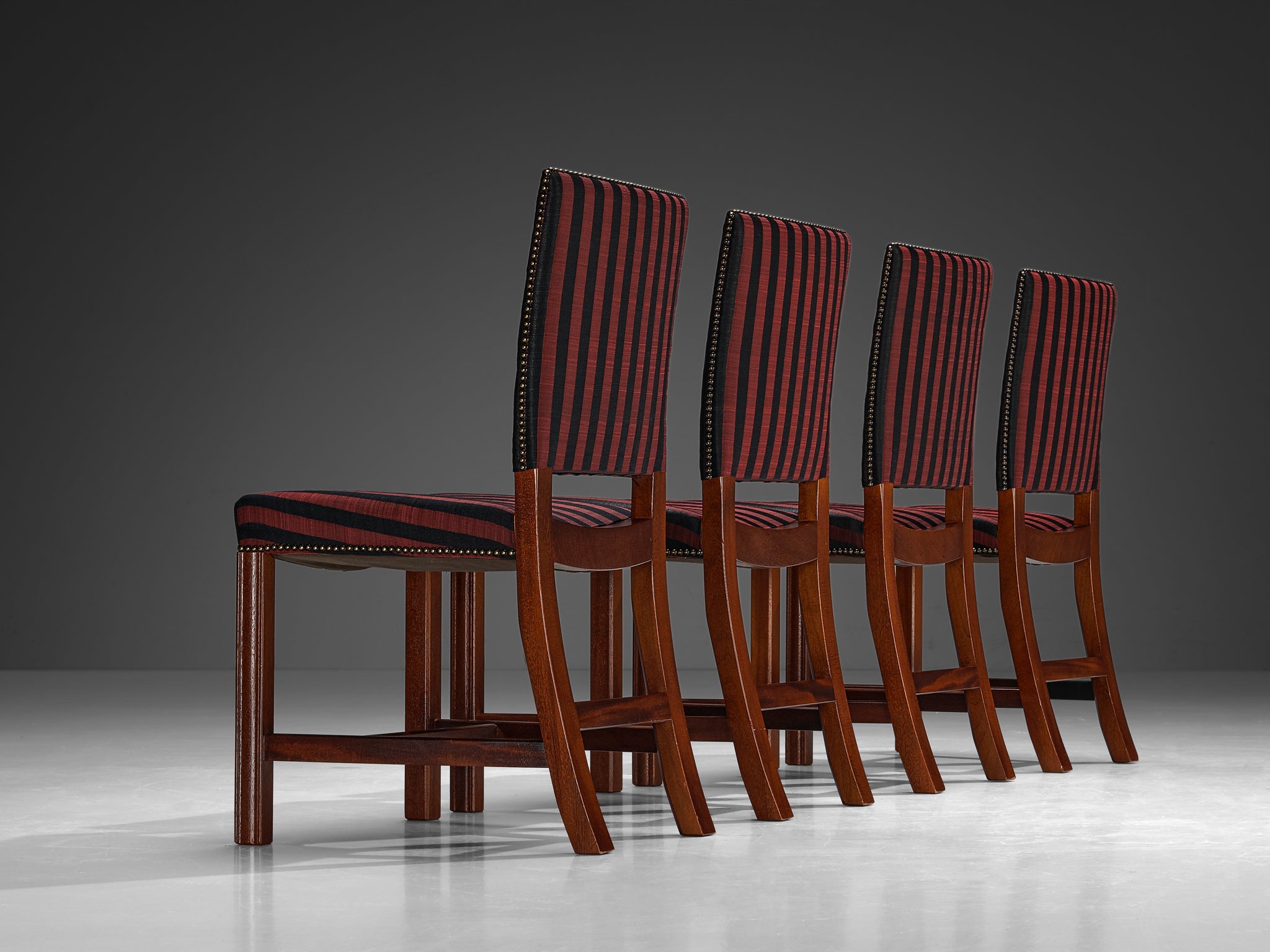 Kaare Klint for Rud. Rasmussens Snedkerier Set of Four Dining Chairs seating Morentz