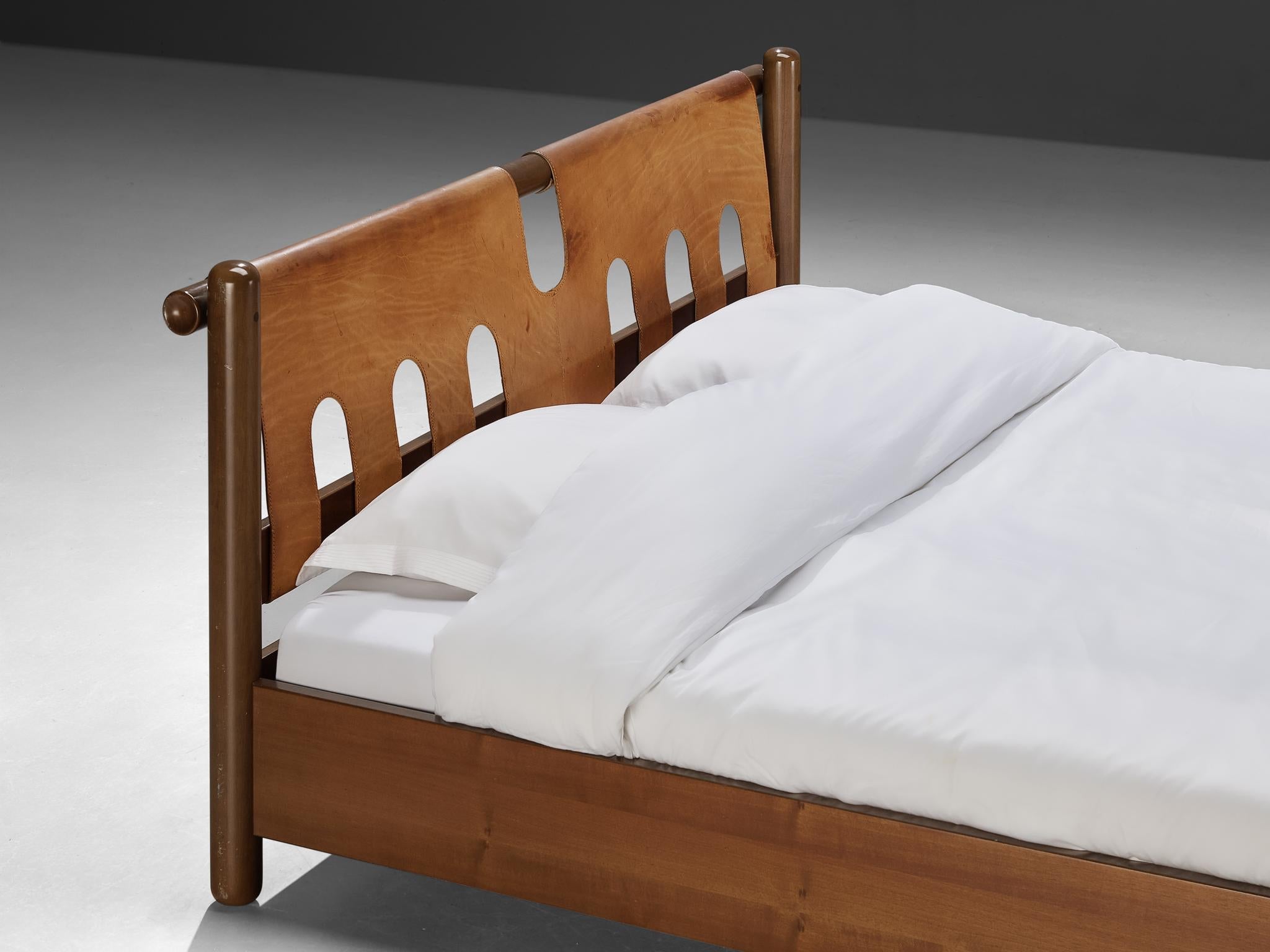 Ilmari Tapiovaara for La Permanente Mobili Cantù Double Bed Walnut Leather more furniture and collectibles Morentz