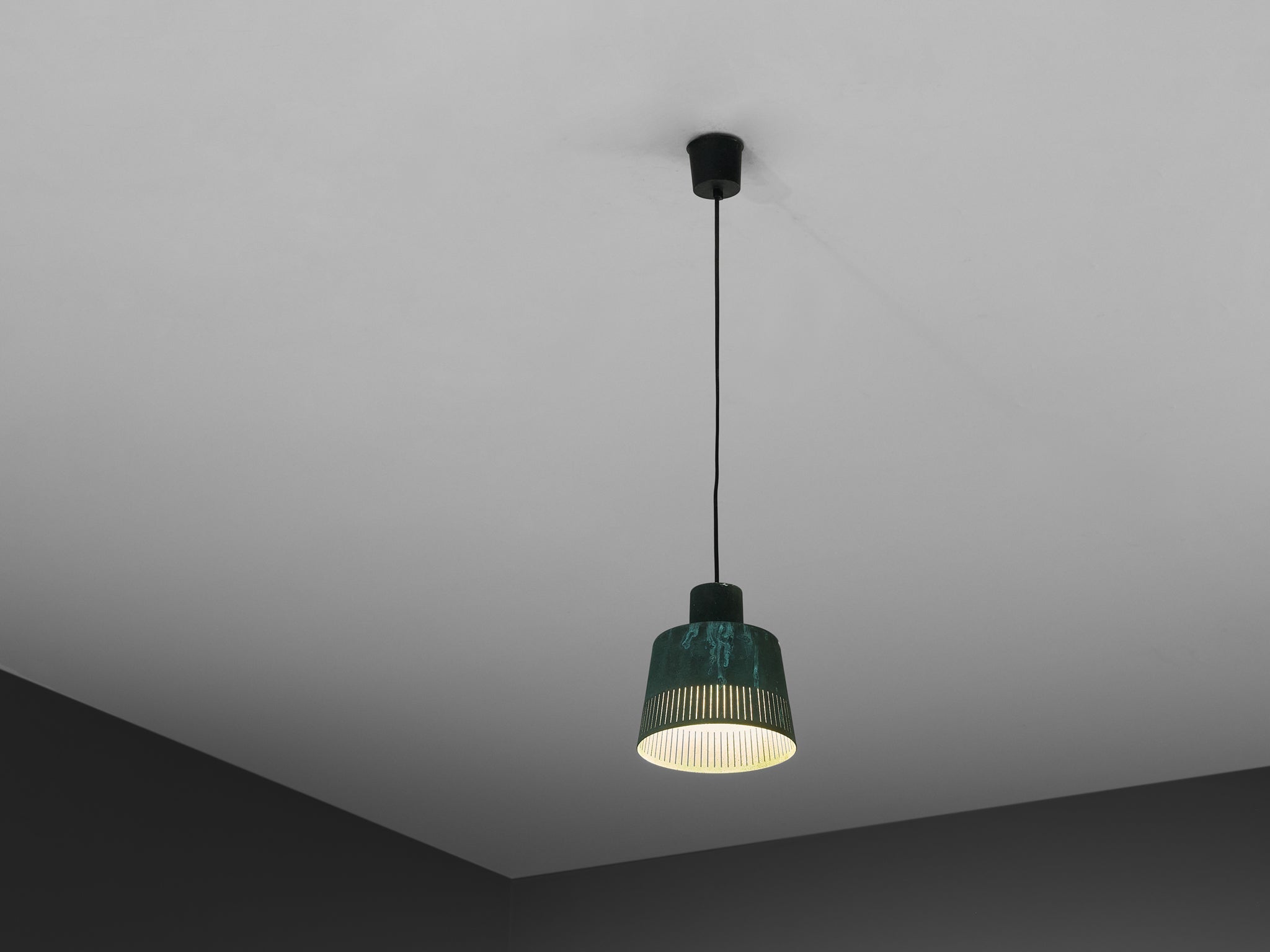 Hans Bergström for Ateljé Lyktan Pendant in Patinated Copper lighting Morentz