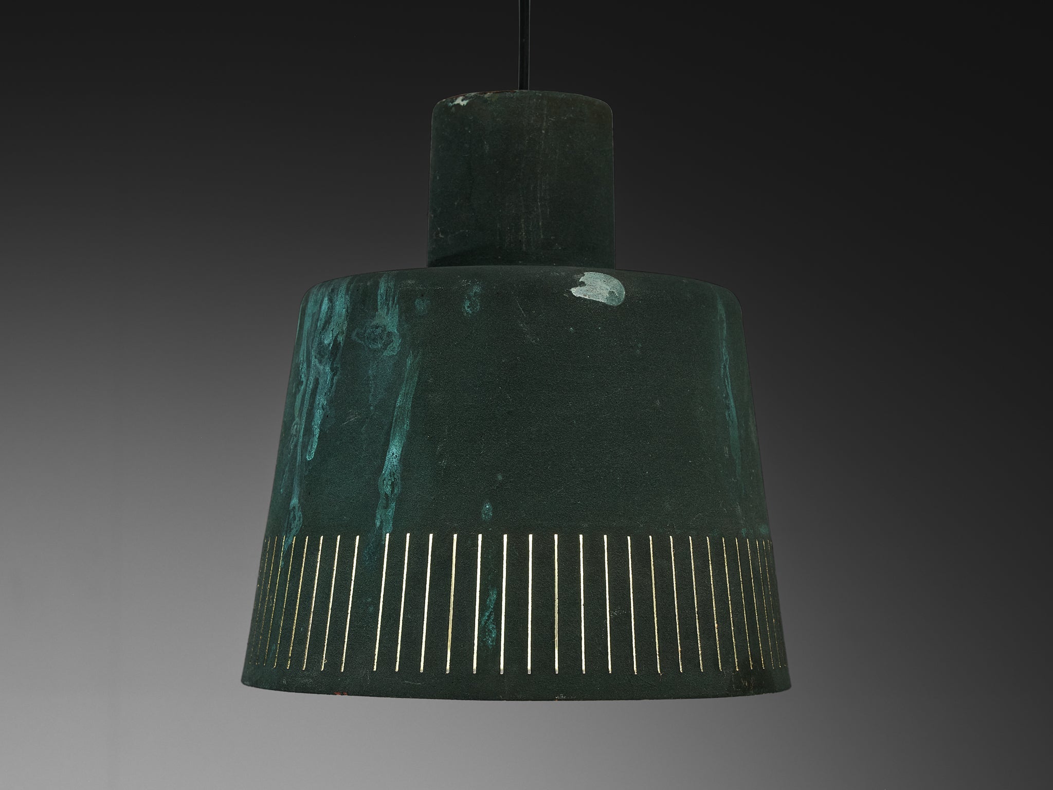 Hans Bergström for Ateljé Lyktan Pendant in Patinated Copper lighting Morentz