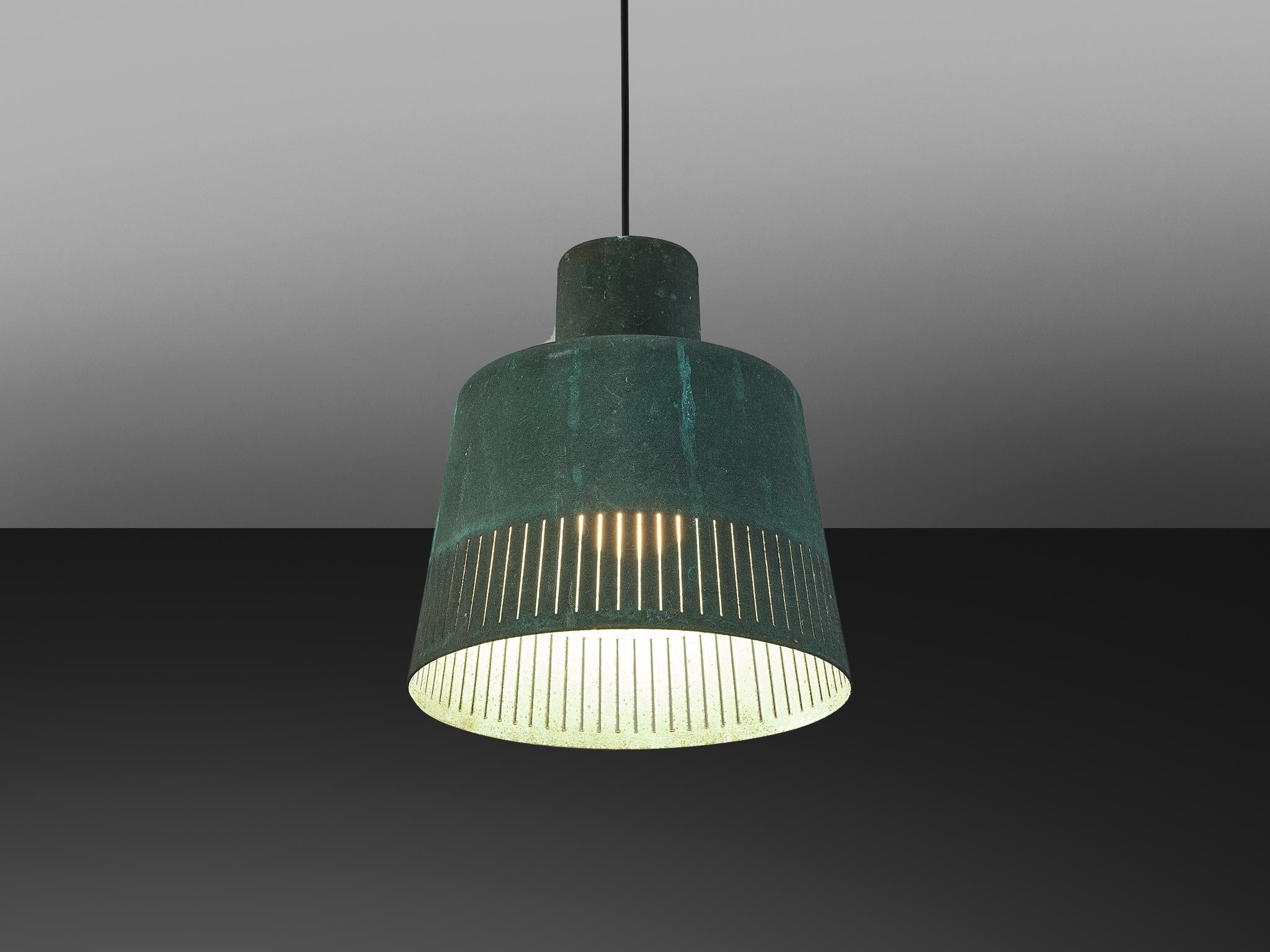 Hans Bergström for Ateljé Lyktan Pendants in Patinated Copper lighting Morentz