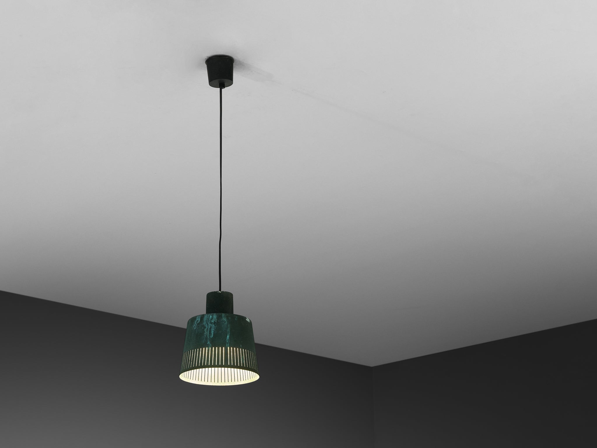 Hans Bergström for Ateljé Lyktan Pendant in Patinated Copper lighting Morentz