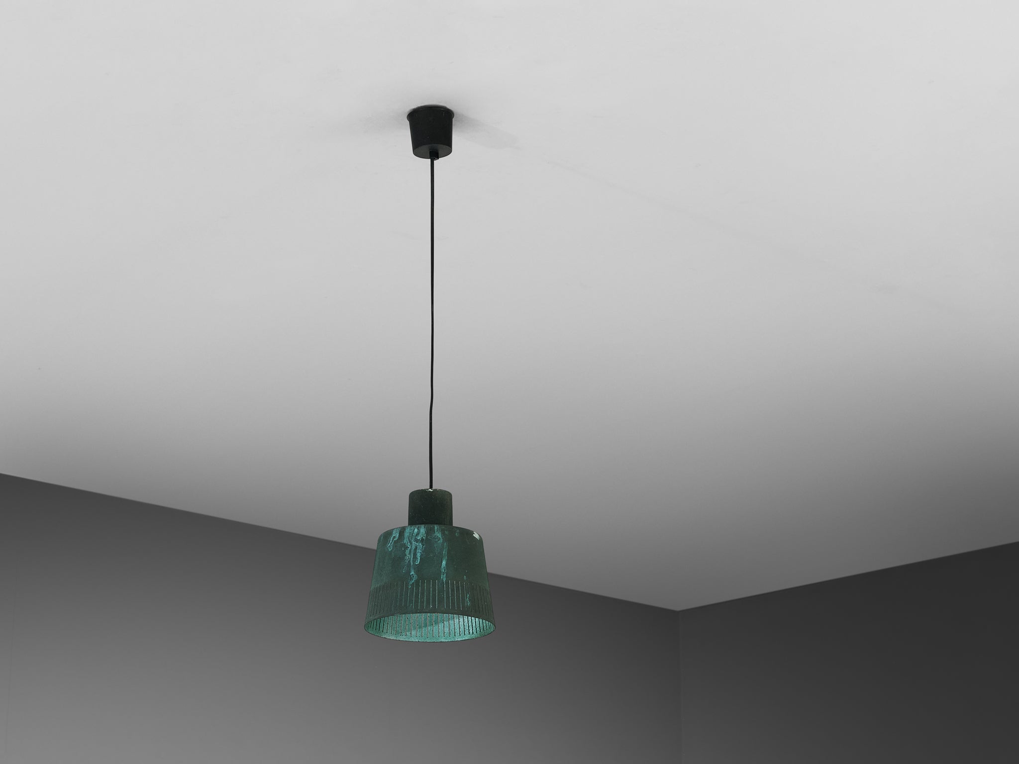 Hans Bergström for Ateljé Lyktan Pendant in Patinated Copper lighting Morentz