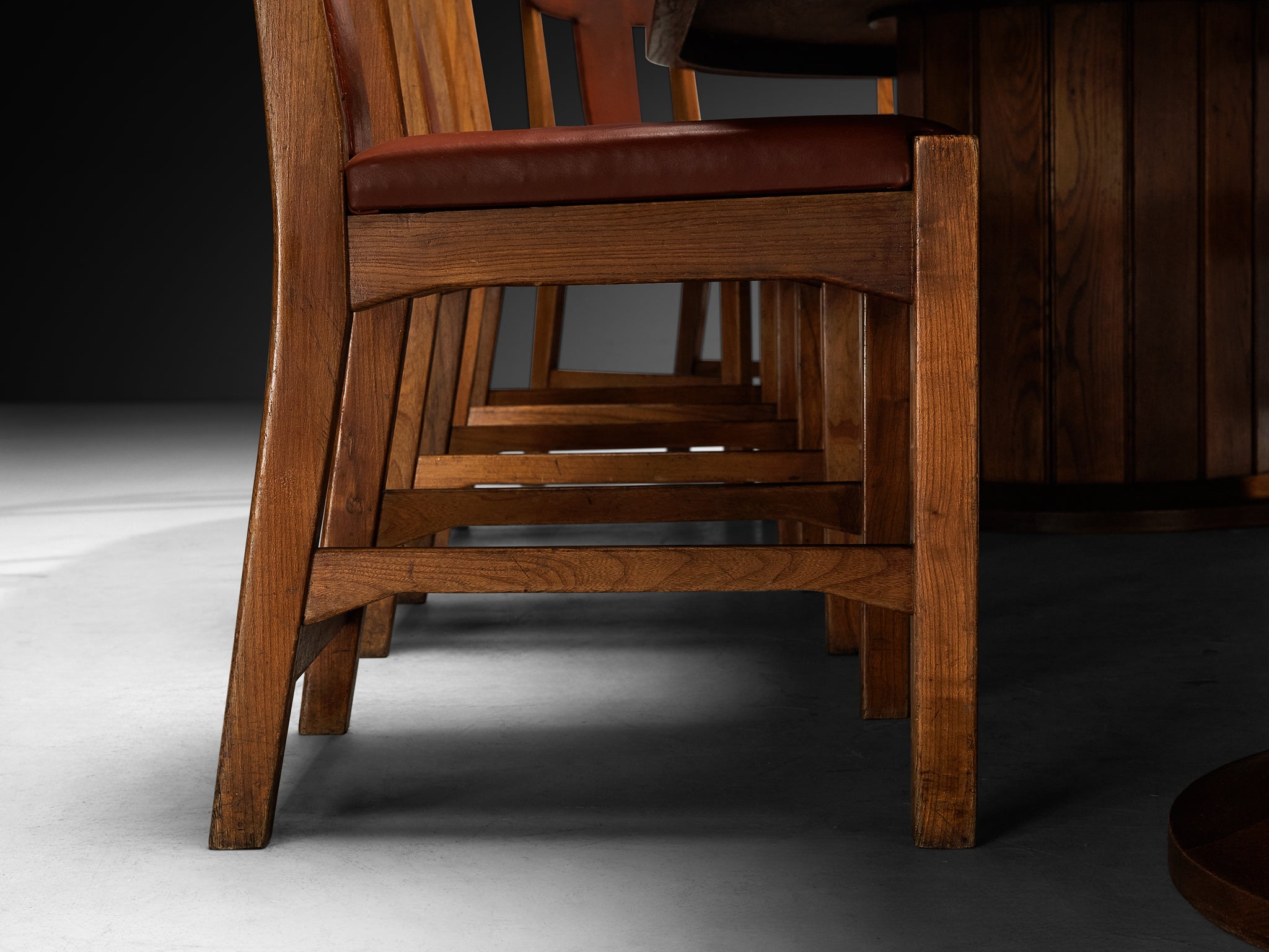 Monumental Dining Set with French Art Deco Dining Table and Knud Hansen Dining Chairs Tables Morentz