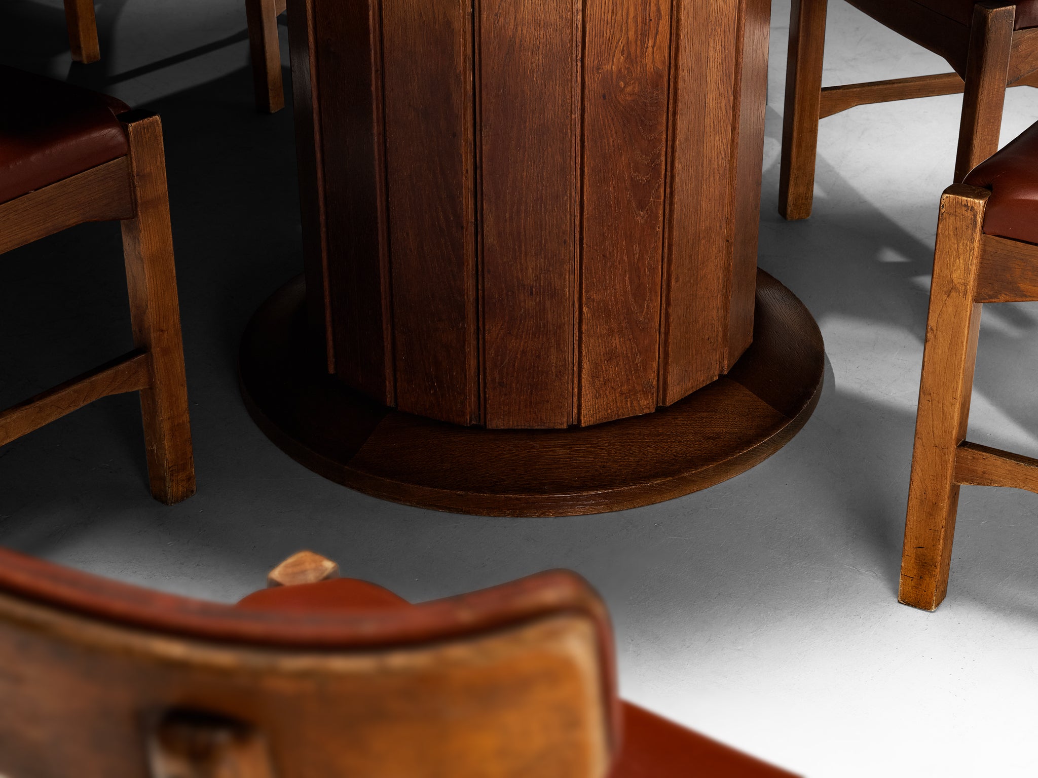 Monumental Dining Set with French Art Deco Dining Table and Knud Hansen Dining Chairs Tables Morentz