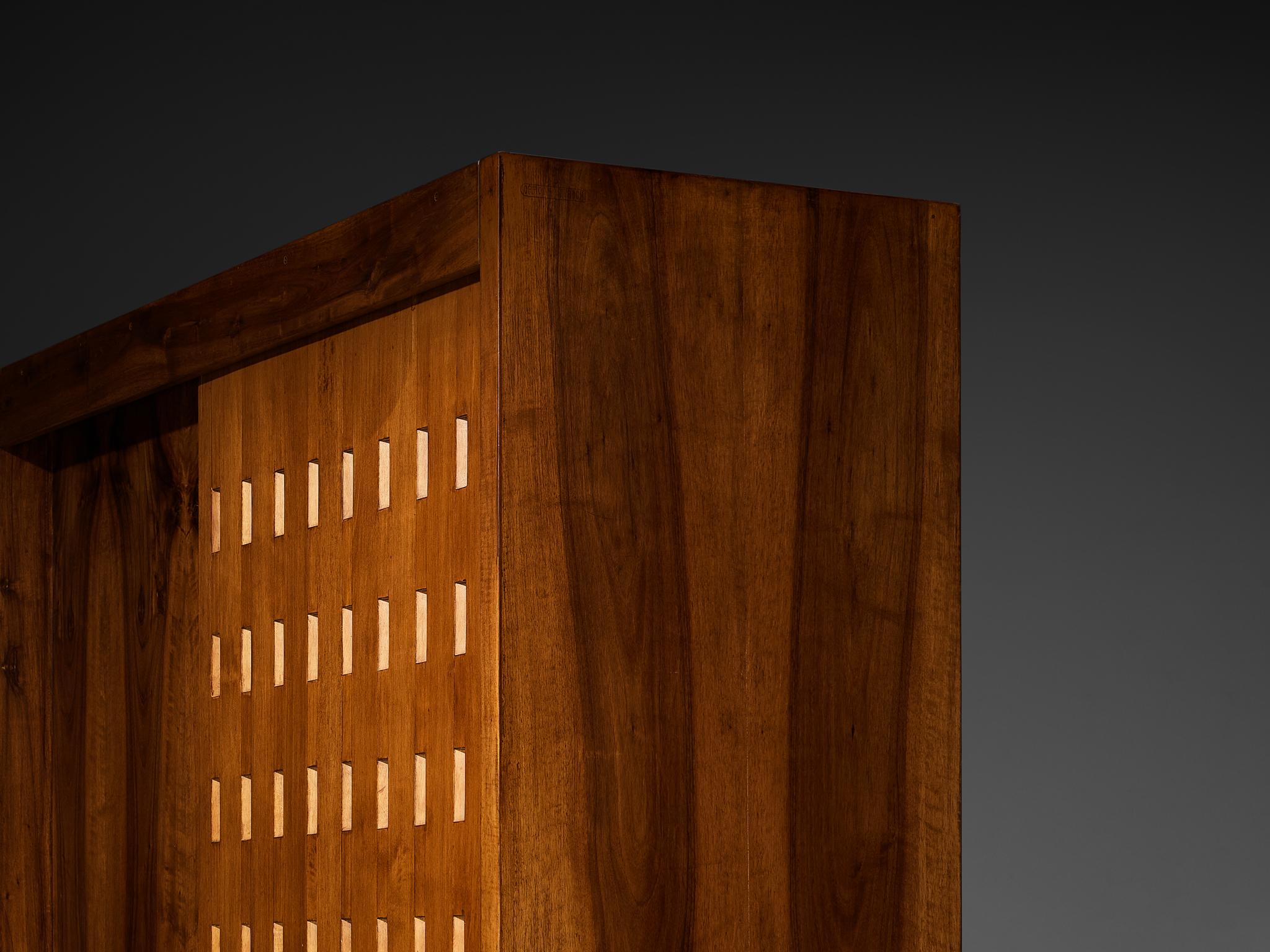 Giuseppe Rivadossi for Officina Rivadossi Bedroom Divider Wardrobe Walnut case pieces and storage cabinets Morentz