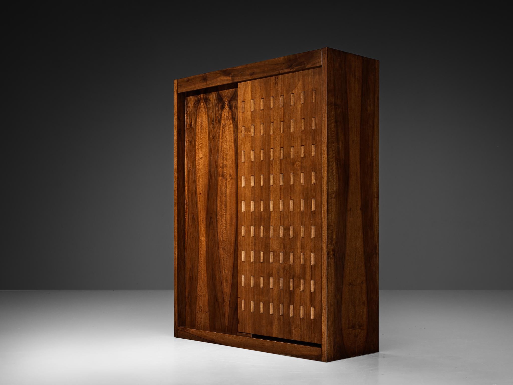 Giuseppe Rivadossi for Officina Rivadossi Bedroom Divider Wardrobe Walnut case pieces and storage cabinets Morentz