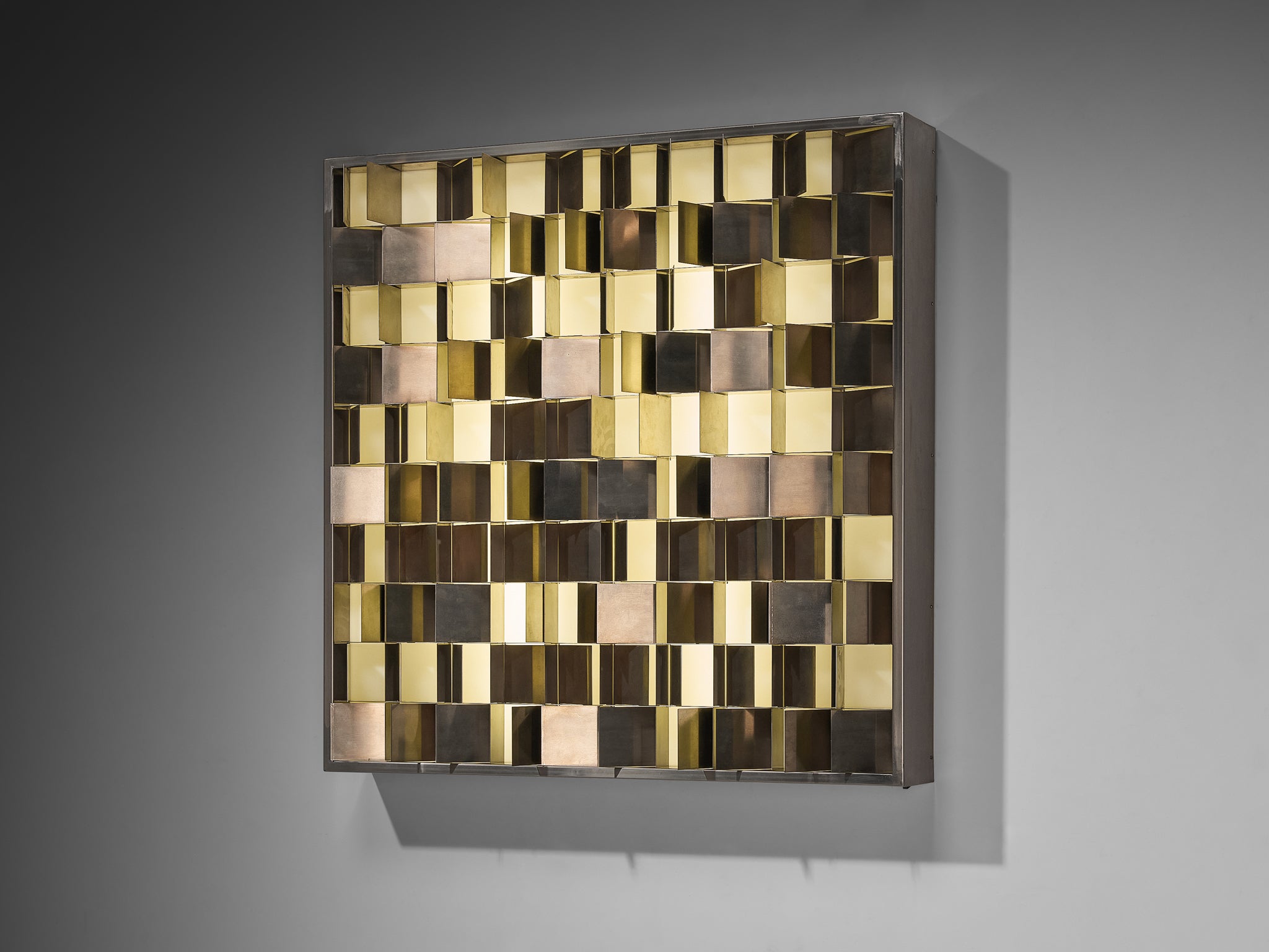 Gianfranco Fini for New Lamp 'Programma' Light Sculpture in Stainless Steel Lighting Morentz