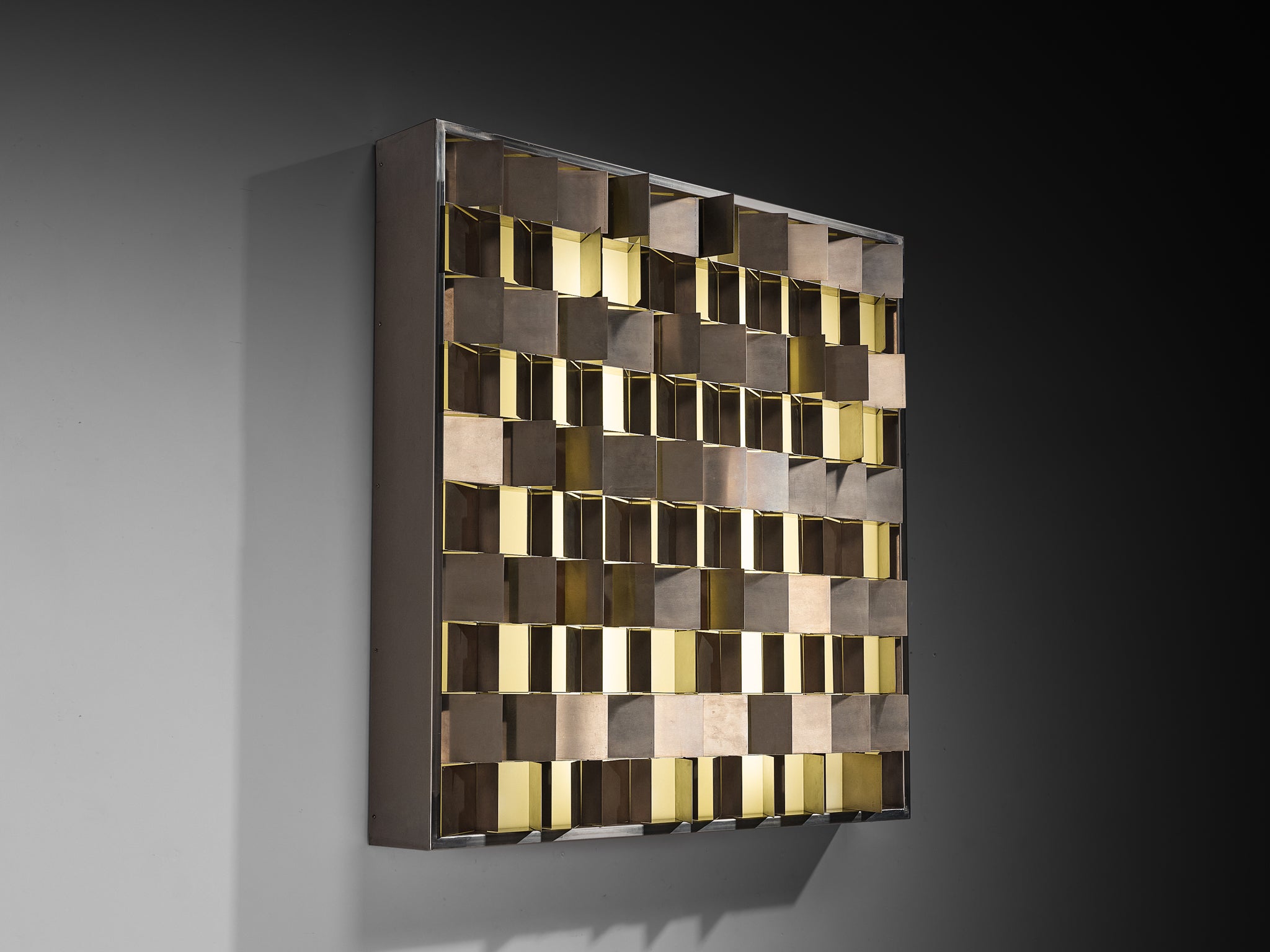 Gianfranco Fini for New Lamp 'Programma' Light Sculpture in Stainless Steel Lighting Morentz