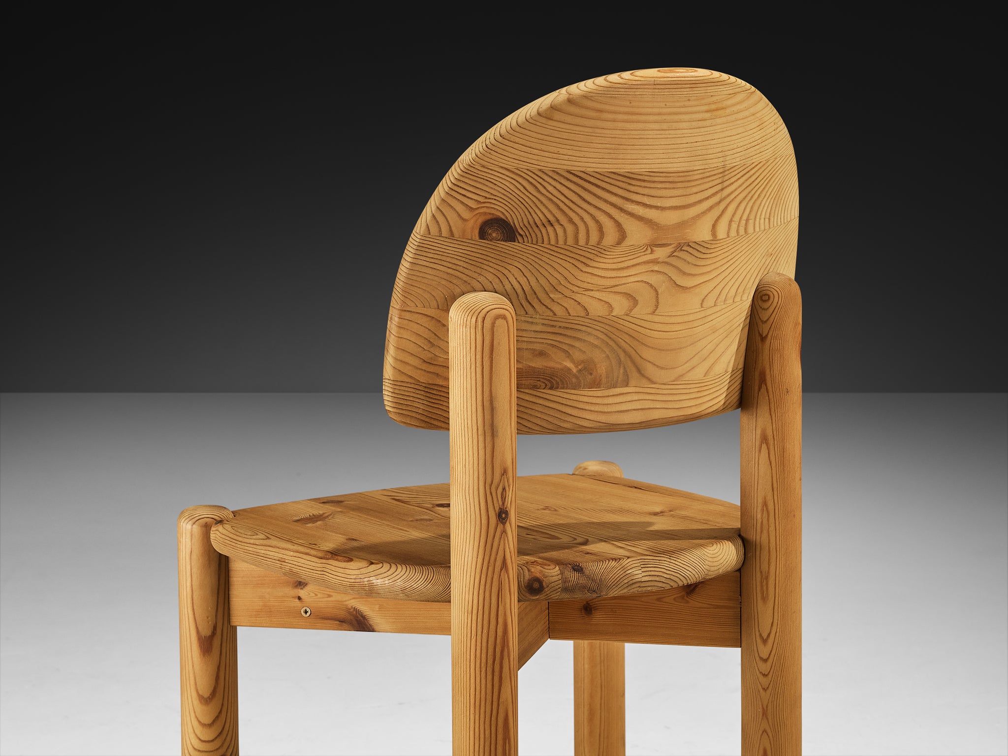 Rainer Daumiller Pair of Dining Chairs in Solid Pine Seating Morentz