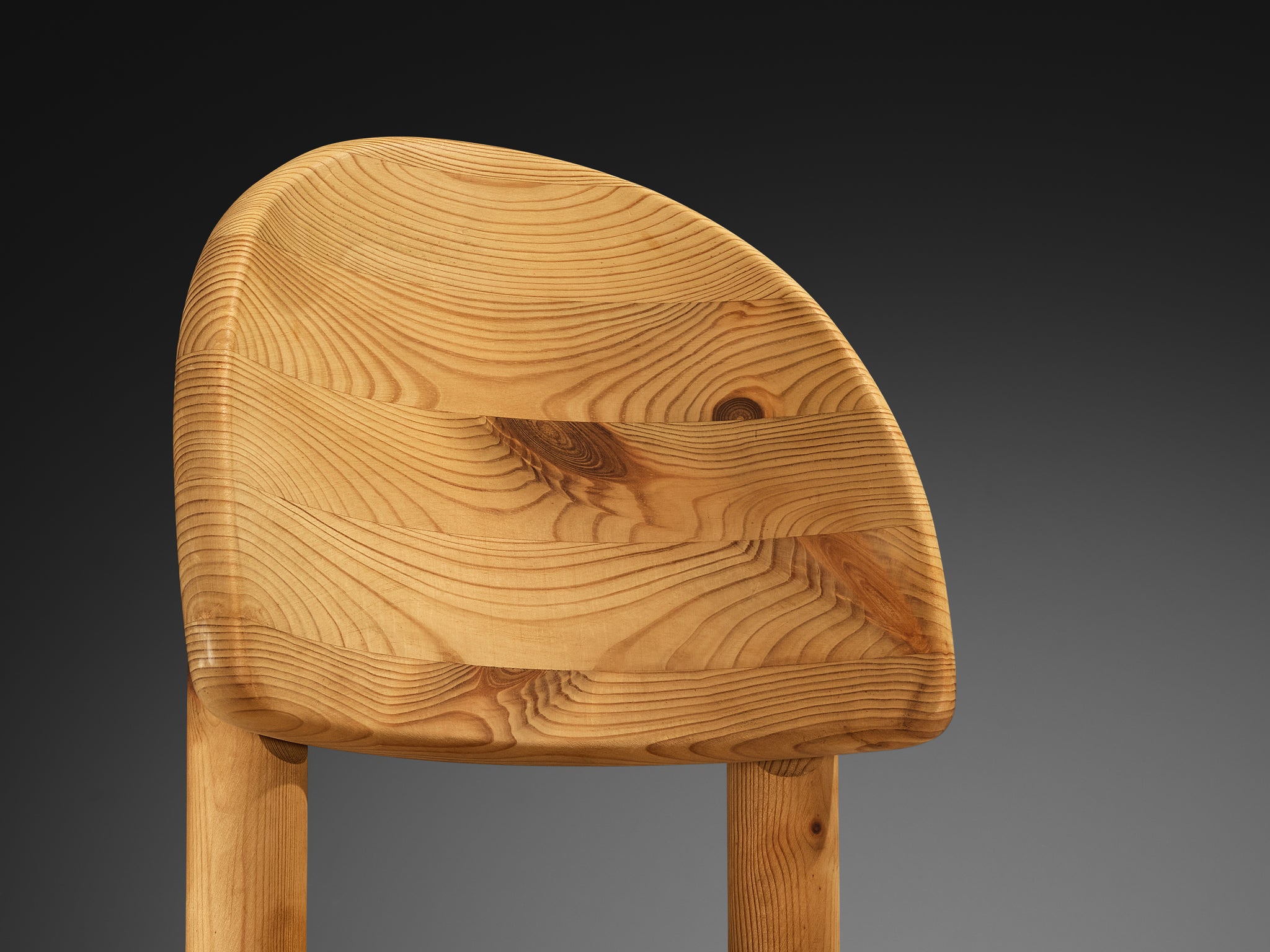 Rainer Daumiller Pair of Dining Chairs in Solid Pine Seating Morentz