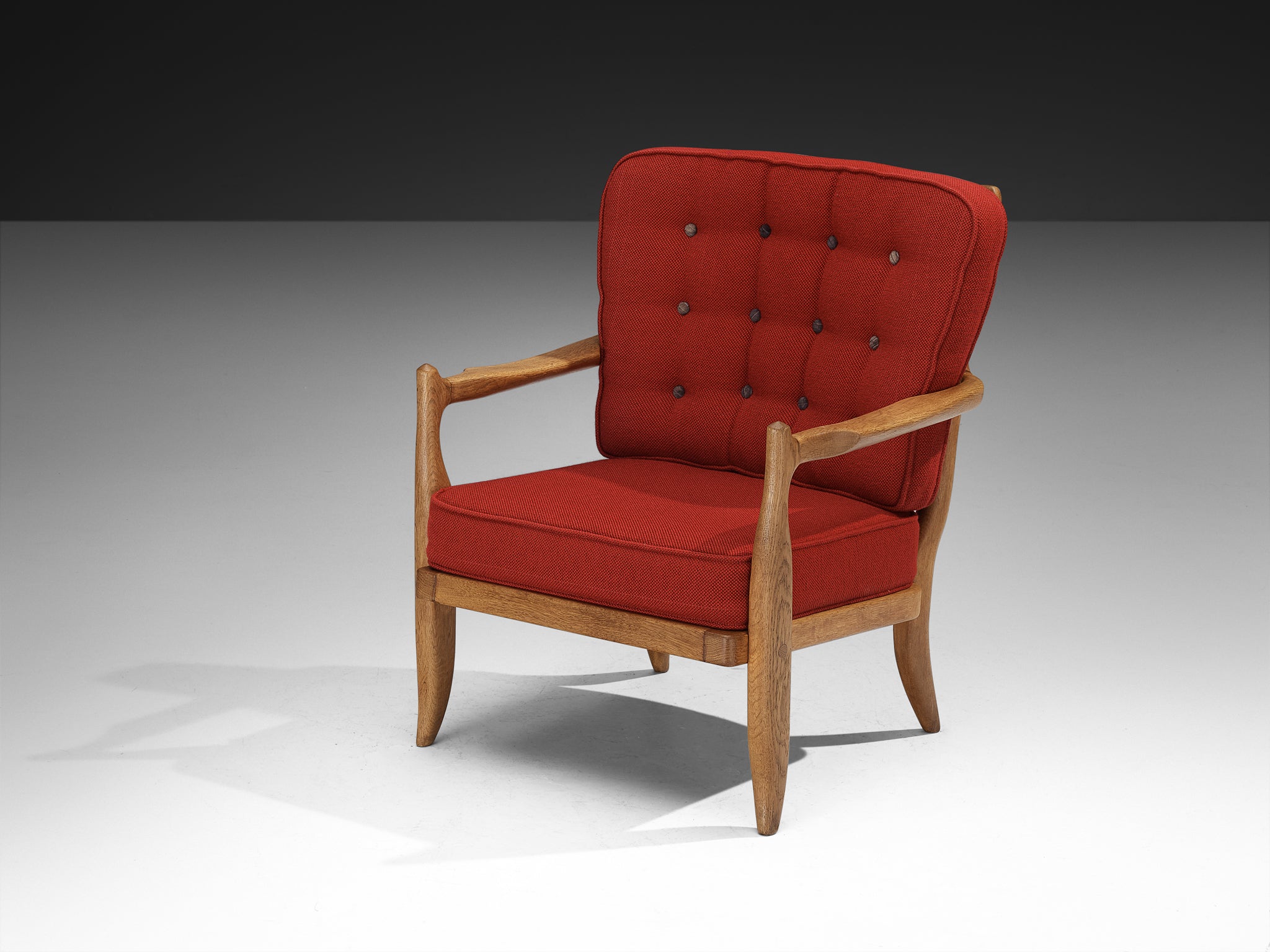 Guillerme & Chambron 'Jose' Lounge Chair in Oak Seating Morentz