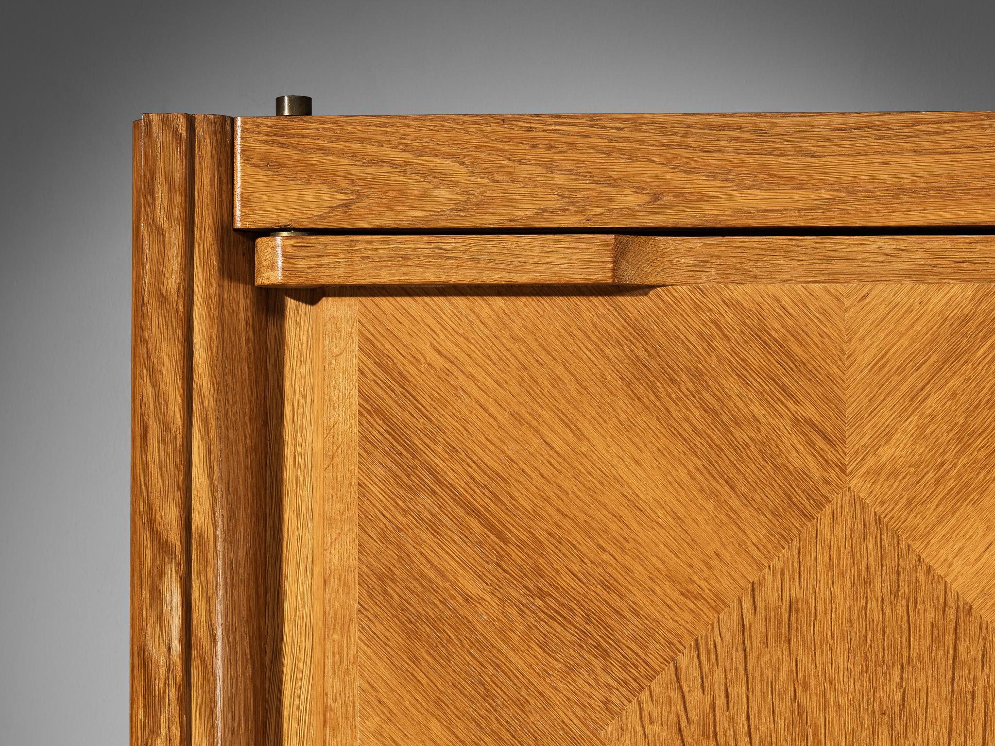 Guillerme & Chambron Highboard in Oak with Ceramic Handles case pieces and storage cabinets Morentz