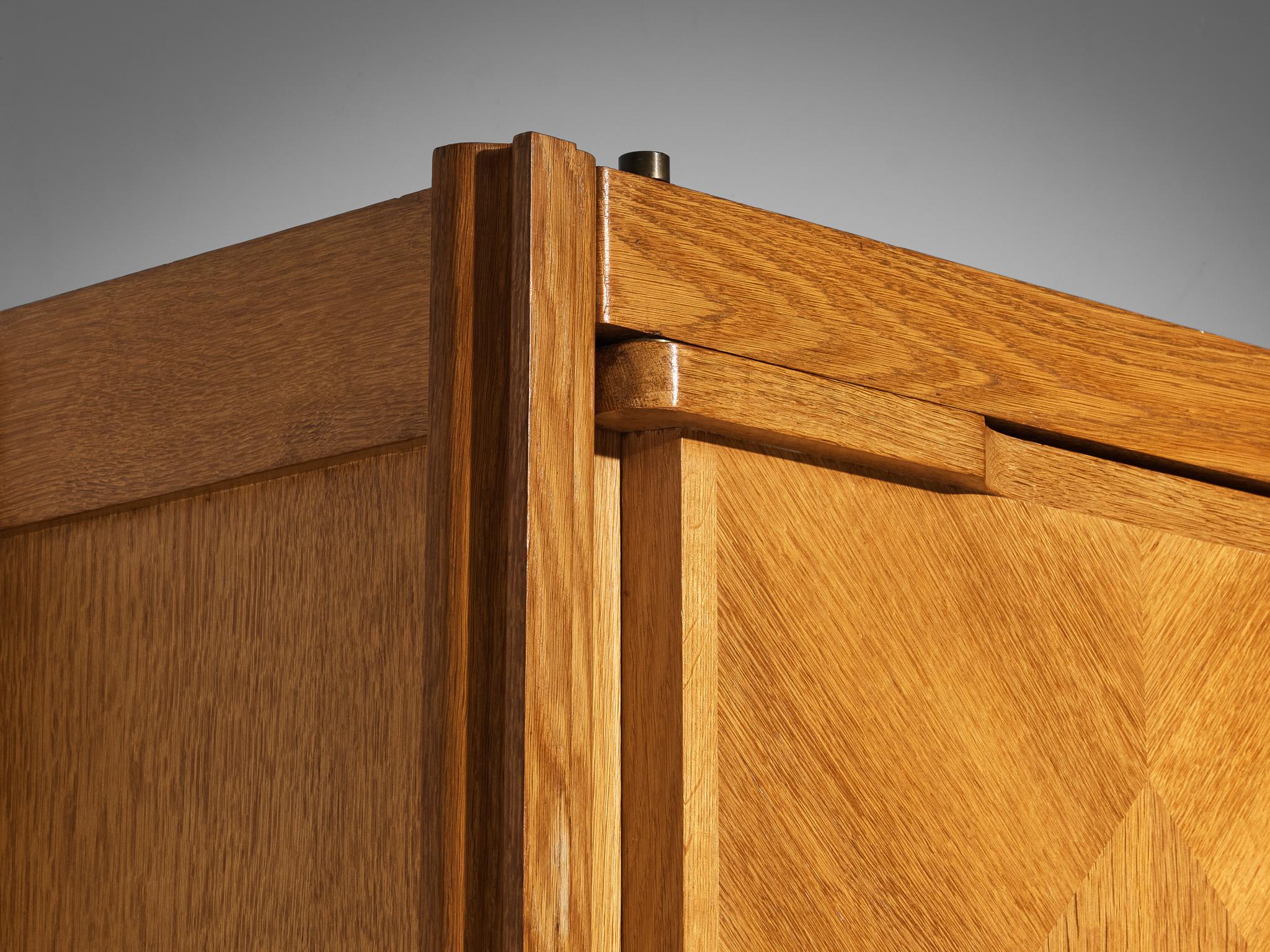 Guillerme & Chambron Highboard in Oak with Ceramic Handles case pieces and storage cabinets Morentz