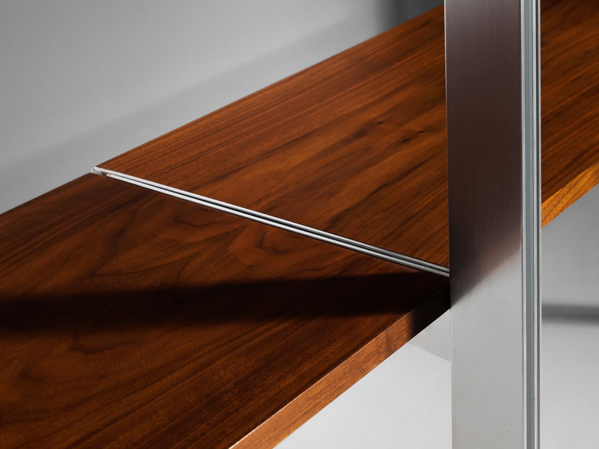 George Nelson for Herman Miller CSS Modular Wall Unit in Walnut & Aluminum case pieces and storage cabinets Morentz