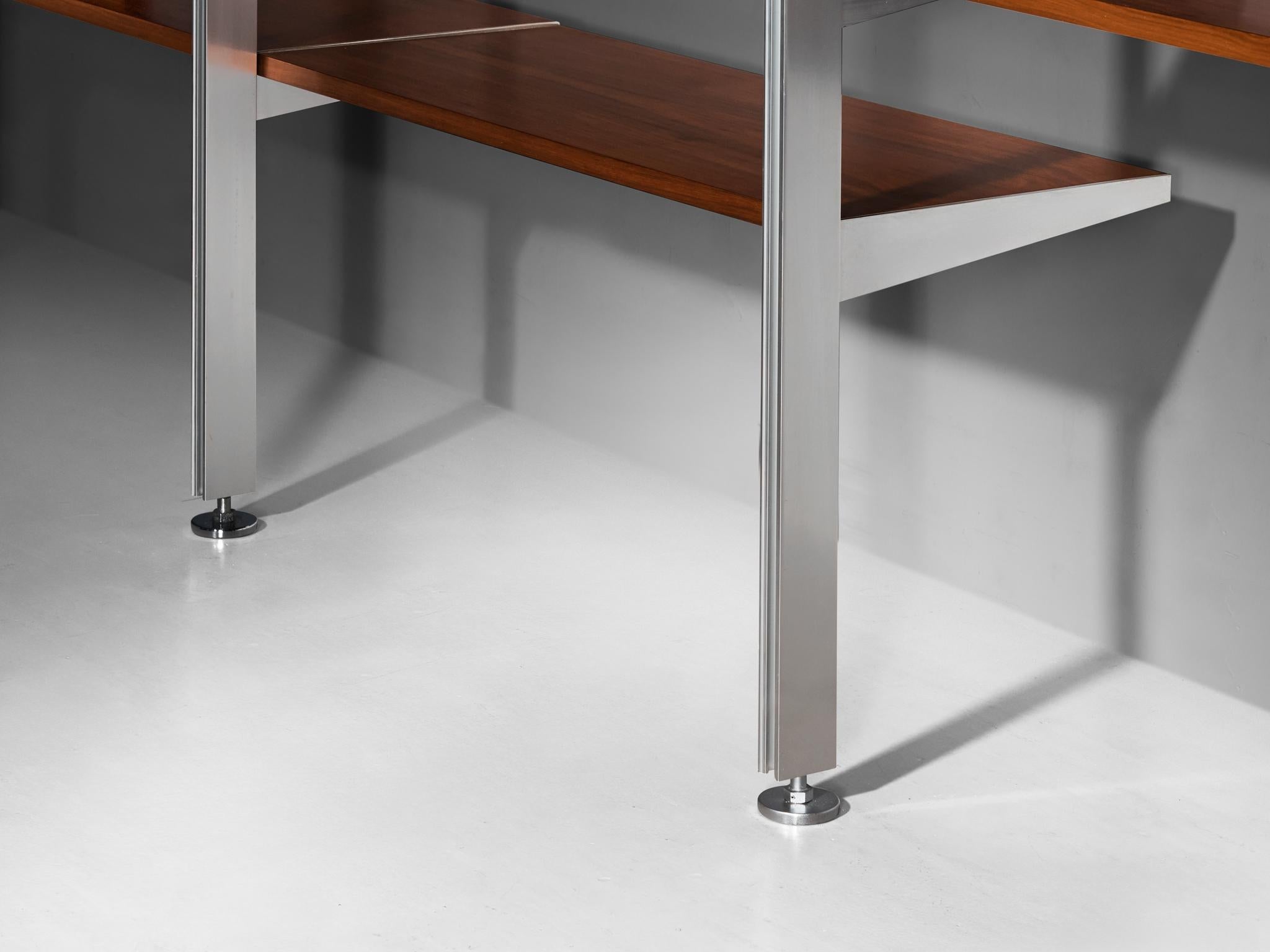 George Nelson for Herman Miller CSS Modular Wall Unit in Walnut & Aluminum case pieces and storage cabinets Morentz