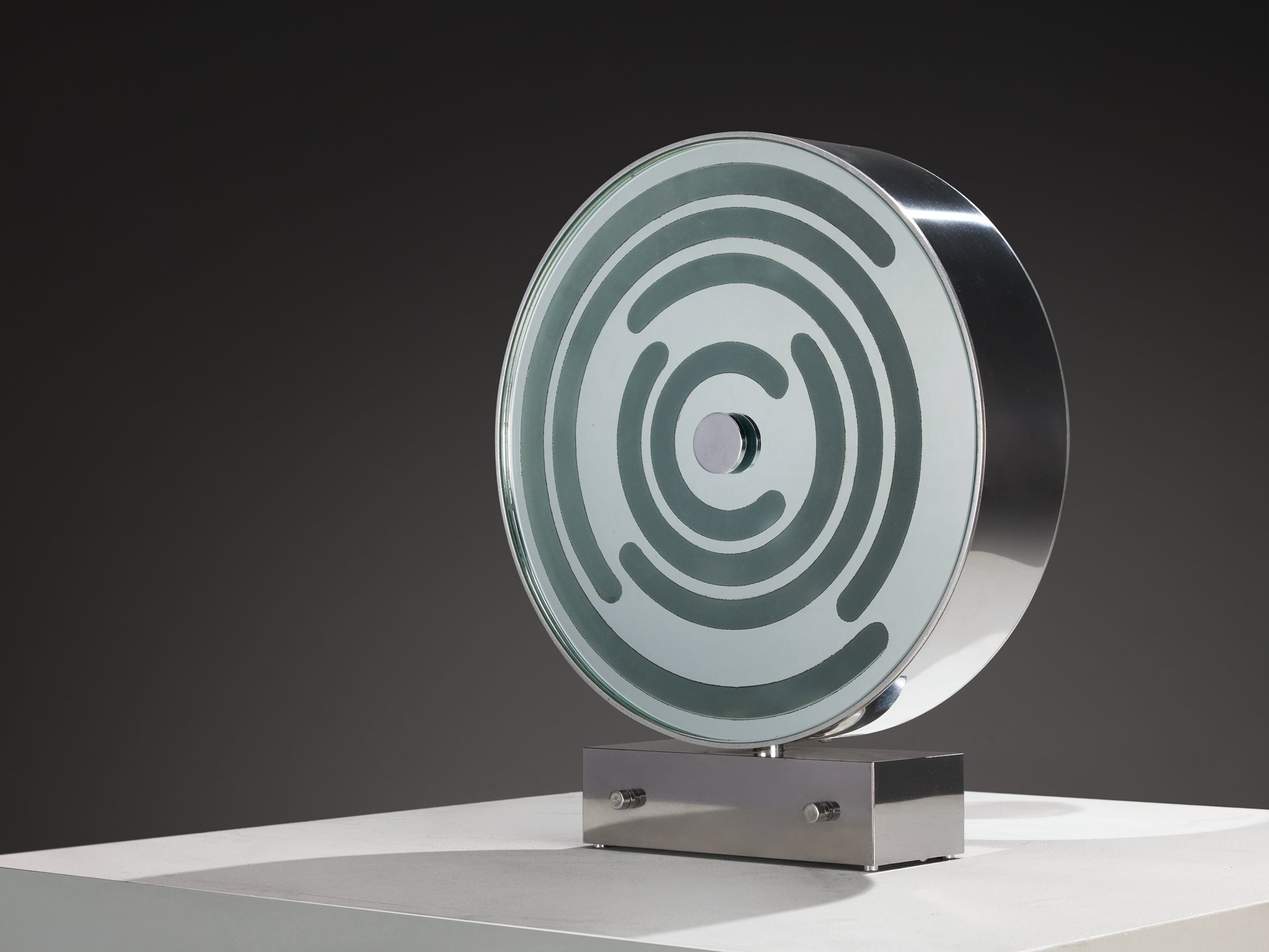 Rare Innocente Gandini for Arredoluce 'Sunlight' Table Lamp Mirrored Glass Lighting Morentz