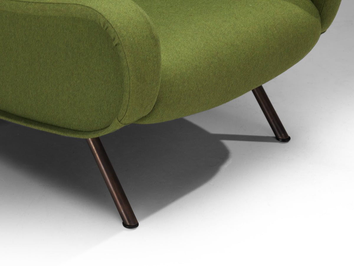 Marco Zanuso for Arflex 'Lady' Armchair in Green Upholstery Seating Morentz