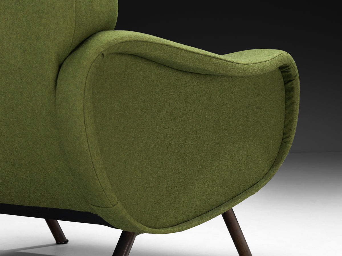Marco Zanuso for Arflex 'Lady' Armchair in Green Upholstery Seating Morentz