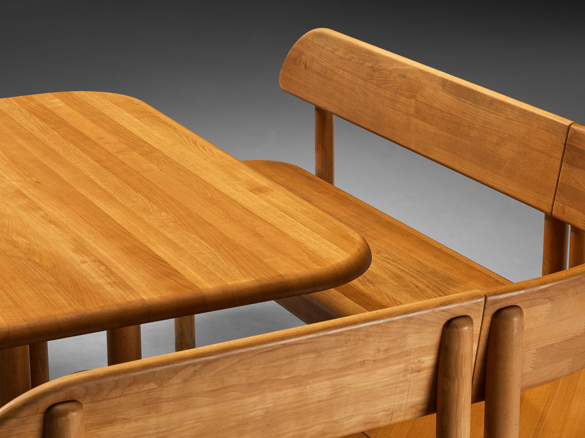 Scandinavian Modern Dining Room Set with Table, Bench, Set of Chairs tables Morentz